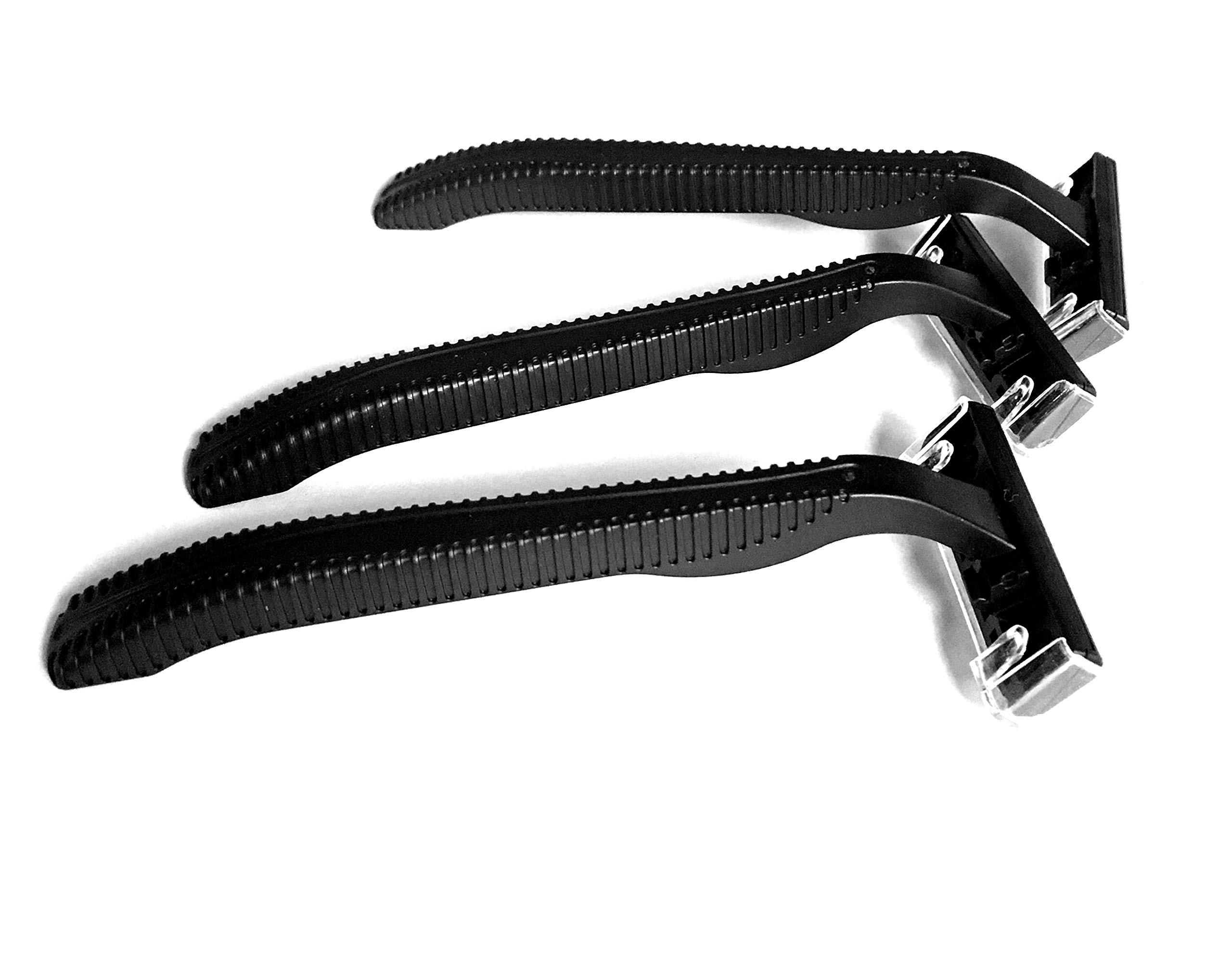 40-Pack Premium Black Stainless Steel Twin Blade Razors - Disposable Bullet Blades for Men & Women | High-Quality Hospitality Shavers for Travel, Hotels & Personal Grooming