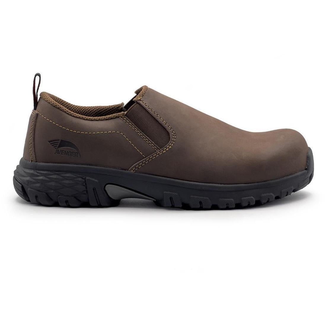 SD10 Composite Toe Work Shoes for Men - Lightweight Safety Boots for Construction & Industrial Use - Brown
