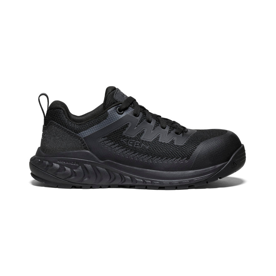 Women's Arvada Work Sneaker - Carbon Toe Safety Shoes - Black/Black | Slip Resistant & Comfortable for Construction, Warehouse & Industrial Work