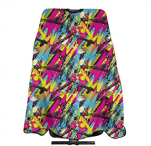 Professional Salon Cape 55x66 Inch - Waterproof Hairdressing Apron with Abstract Geometric Design for Barbers, Stylists & Cosmetologists | Hair Cutting, Coloring & Styling Protection