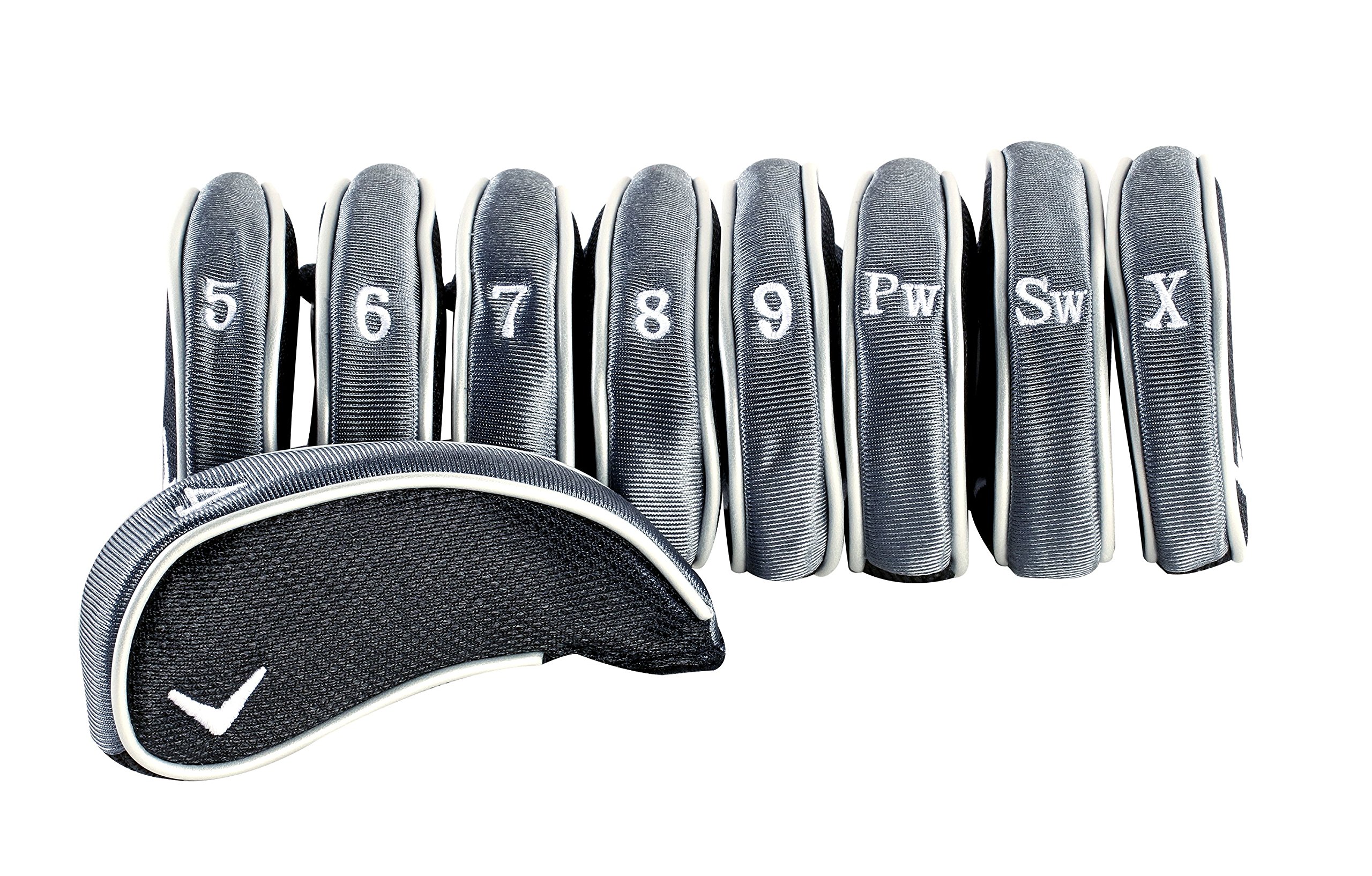 Callaway Premium Iron Head Covers - Golf Club Protection Set for Irons (1-9) | Durable Neoprene Material | Perfect for Golf Course, Driving Range & Travel | Water-Resistant & Shock-Absorbing