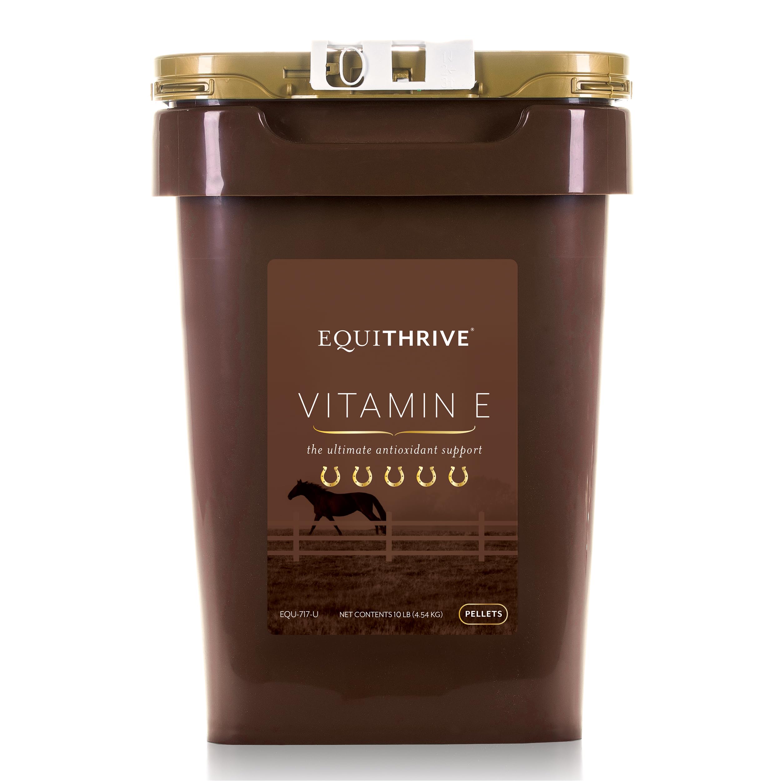 Equithrive Vitamin E Pellets for Horses with Omega 3 & Antioxidant Support - 10 lb Equine Supplement for Muscle Recovery & Immune Health | Perfect for Performance Horses & Senior Equine Care