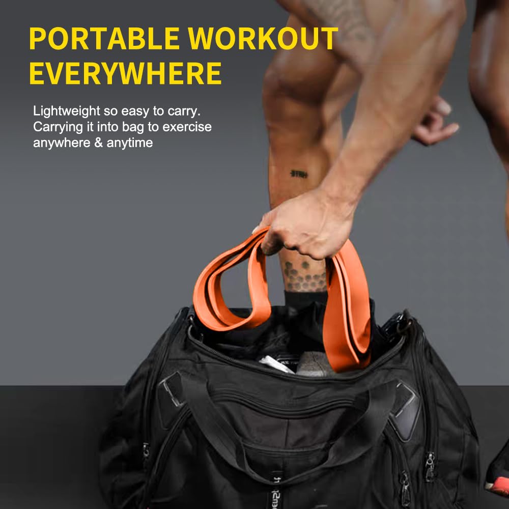 Premium Latex Resistance Bands for Pull Ups, Workouts & Powerlifting - Home & Gym Fitness Training - Ideal for Strength Training, Stretching & Bodybuilding Exercises