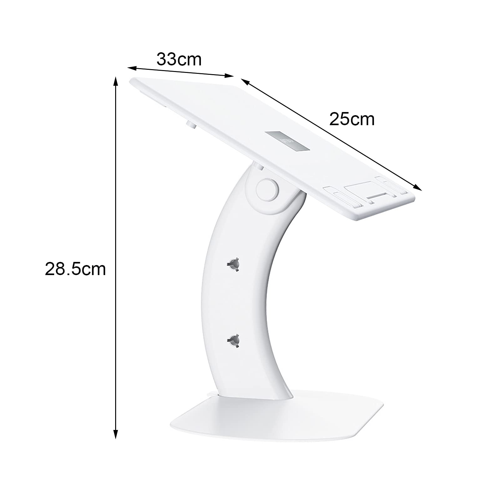 Ergonomic Adjustable Laptop Stand - Portable White Notebook Riser with Flexible Height for MacBook, Dell, HP & All Laptops - Eye-Level Computer Desk for Office, Home & Travel Use