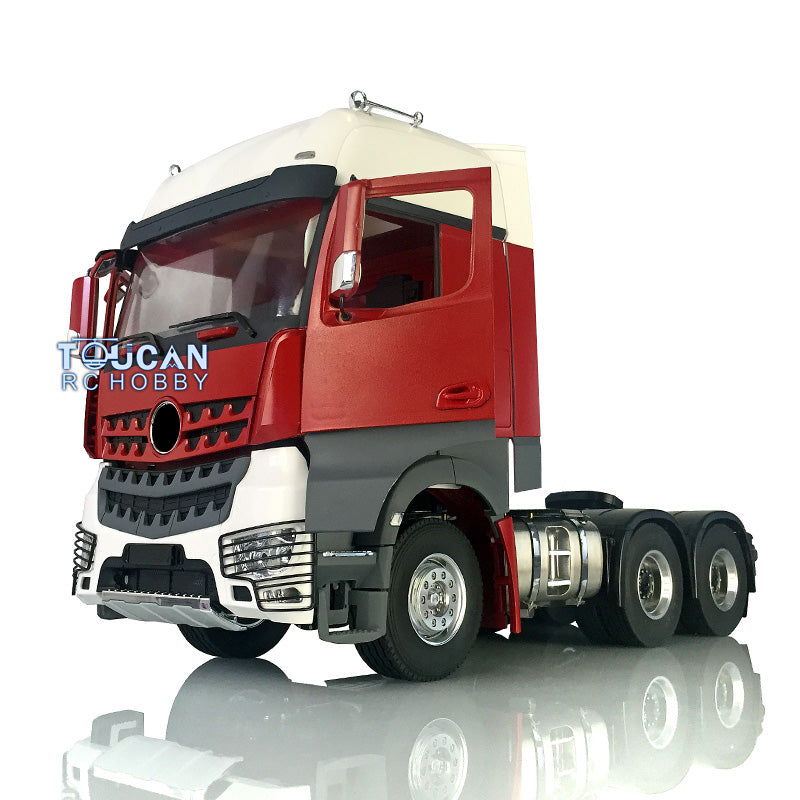 1/14 LESU RC Metal 6x6 Chassis DIY Painted Cabin Tractor Truck Model Kit with Motor, Servo & Toolbox - Remote Control Off-Road Vehicle for Adults & Hobbyists - Perfect for Crawling, Trail Adventures & Collectors Display