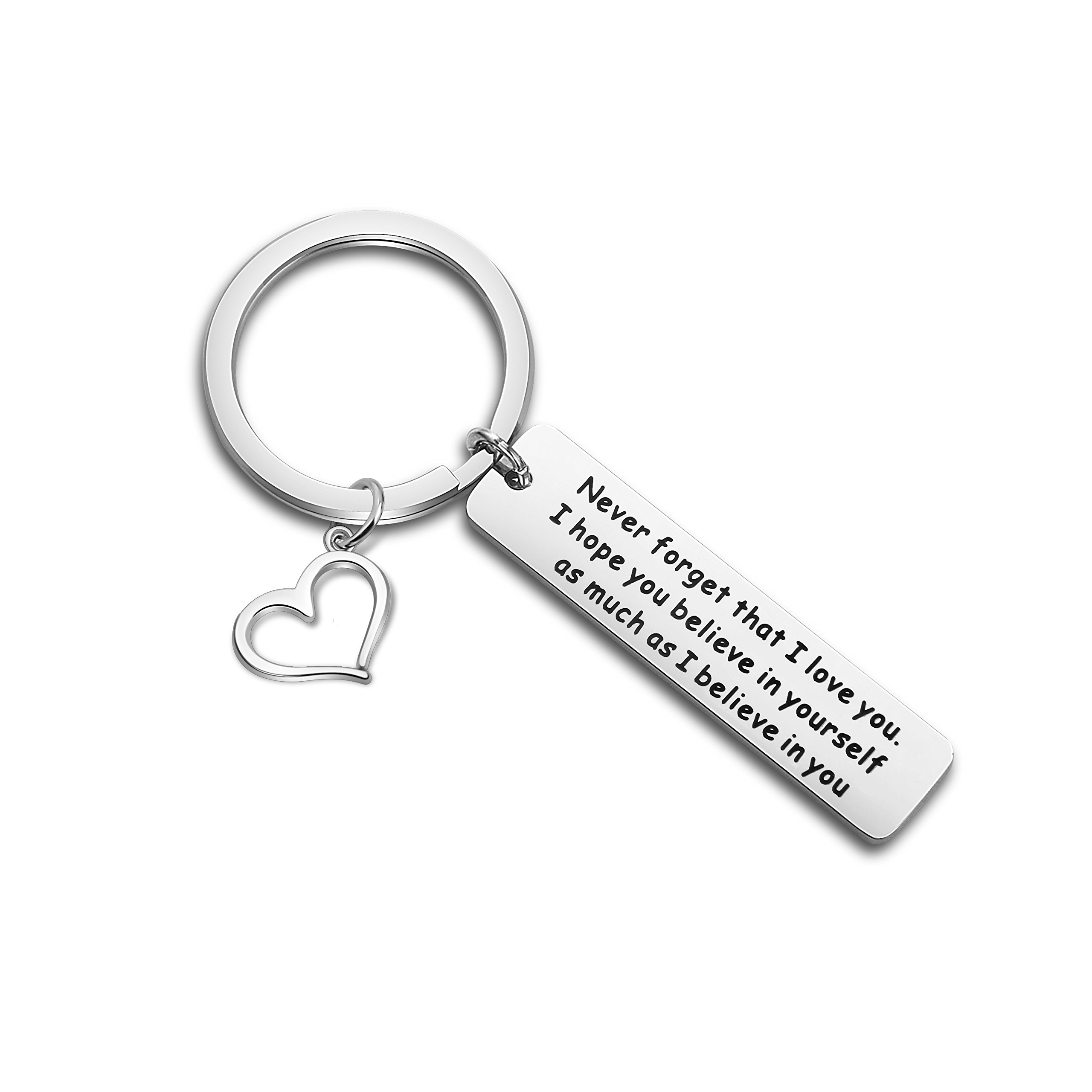 Gzrlyf 'Never Forget I Love You' Keychain - Inspirational & Encouragement Gift for Her, Best Friend, Wife, Mom - Perfect for Birthdays, Anniversaries, Valentine's Day