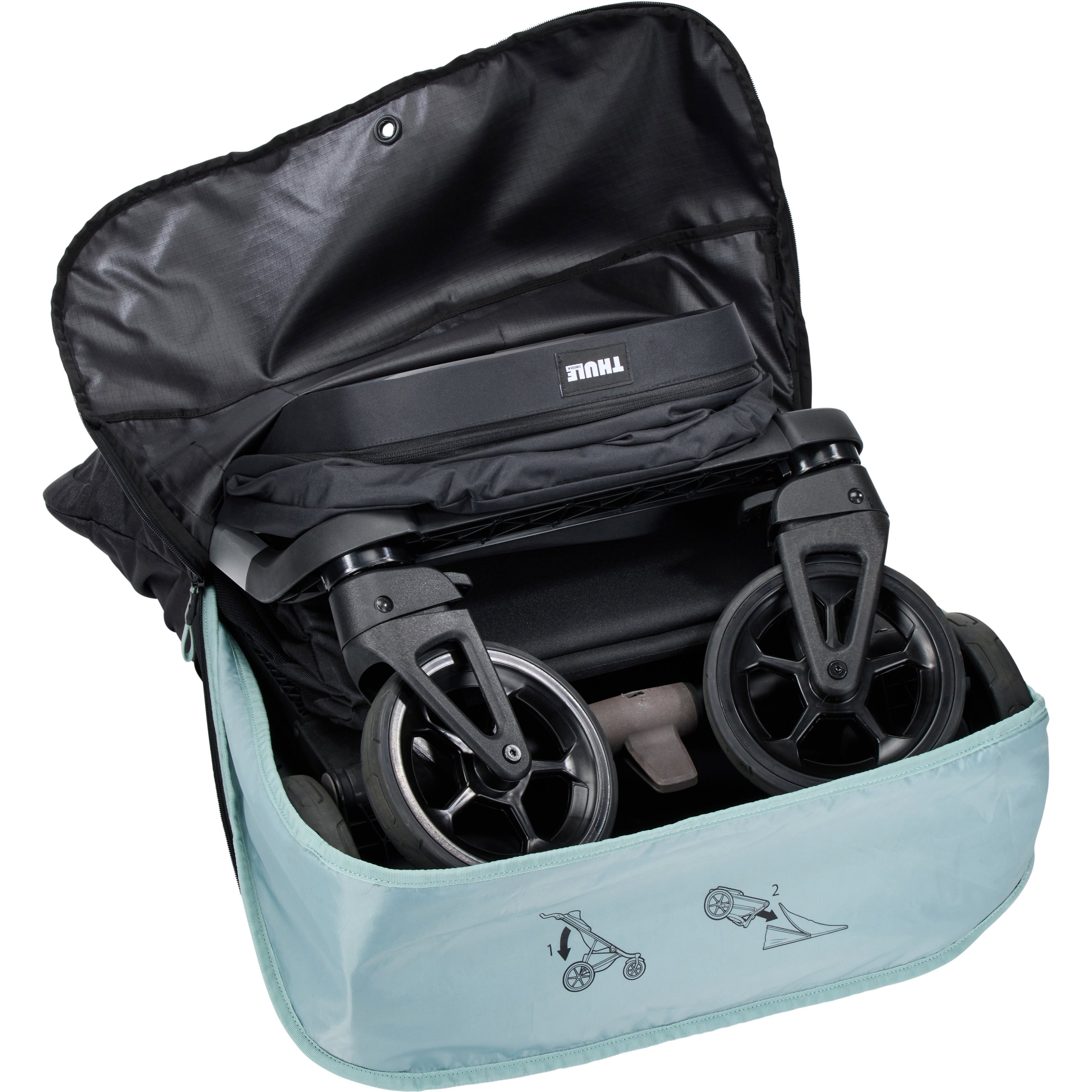 Thule Stroller Travel Bag - Medium Size, Durable & Lightweight for Airplane & Car Travel | Perfect for Baby Stroller Protection During Trips