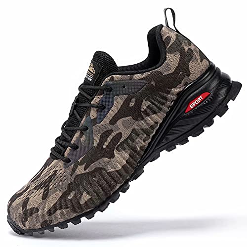 Kricely Men's Trail Running Shoes - Lightweight Hiking Sneakers for Outdoor Walking, Tennis & Cross Training | Durable Workout Footwear for Casual Wear & Gym