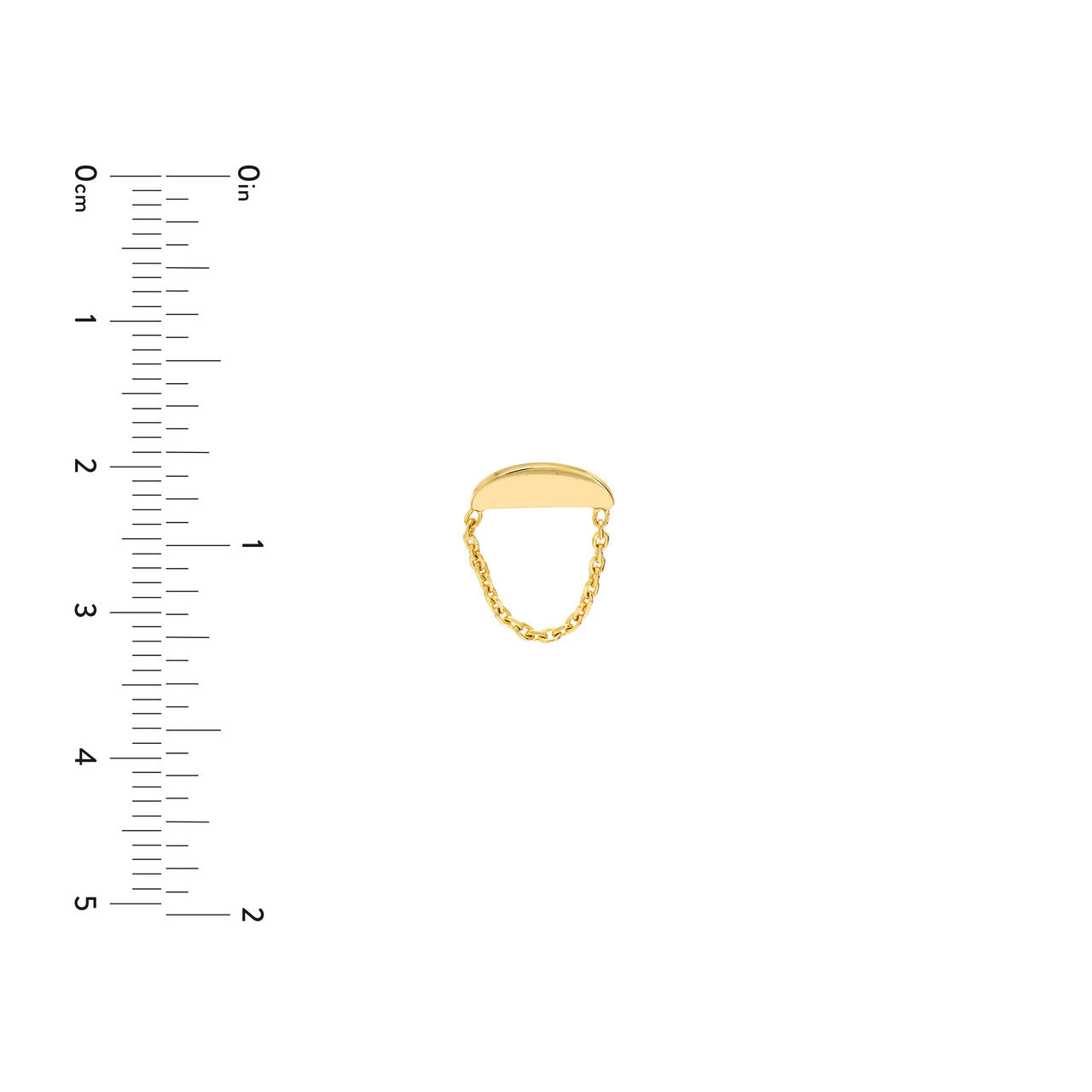 14K Gold Wedge Chain Earrings for Women - Elegant Dangle Drop Earrings for Everyday Wear & Special Occasions