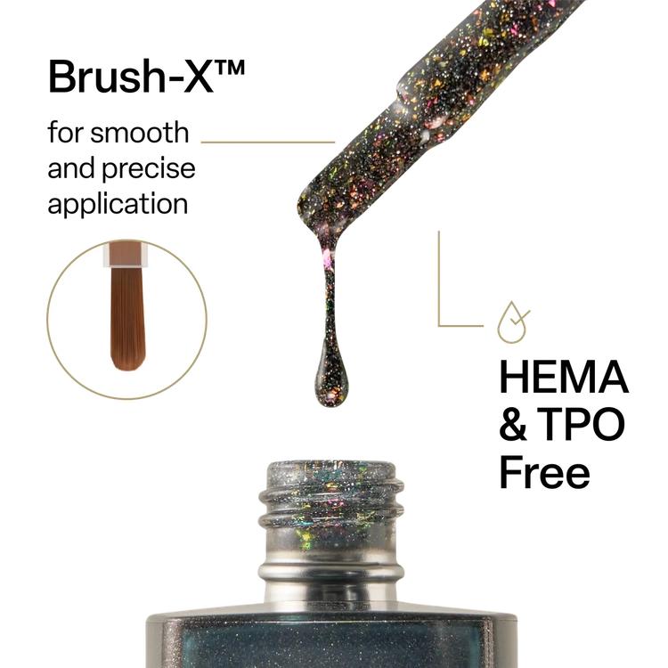 Apres Gel X Flash Glitter Nail Polish - Just A Phase FG07 | Long-Lasting Shimmer & Sparkle for Manicures, Pedicures, and Nail Art Designs