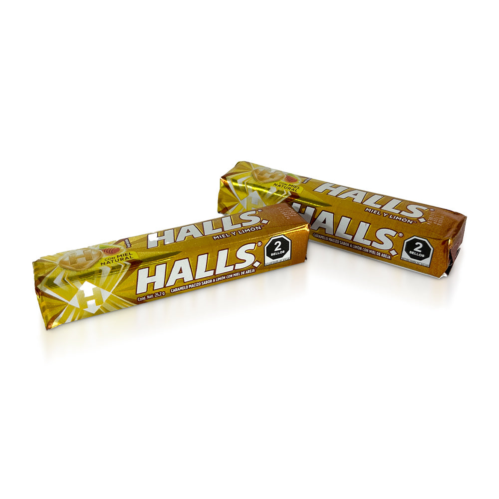 Halls Mexican Honey Lemon Cough Drops | 12 Count Box | Soothes Throat & Relieves Cough for Travel, Work & Daily Use