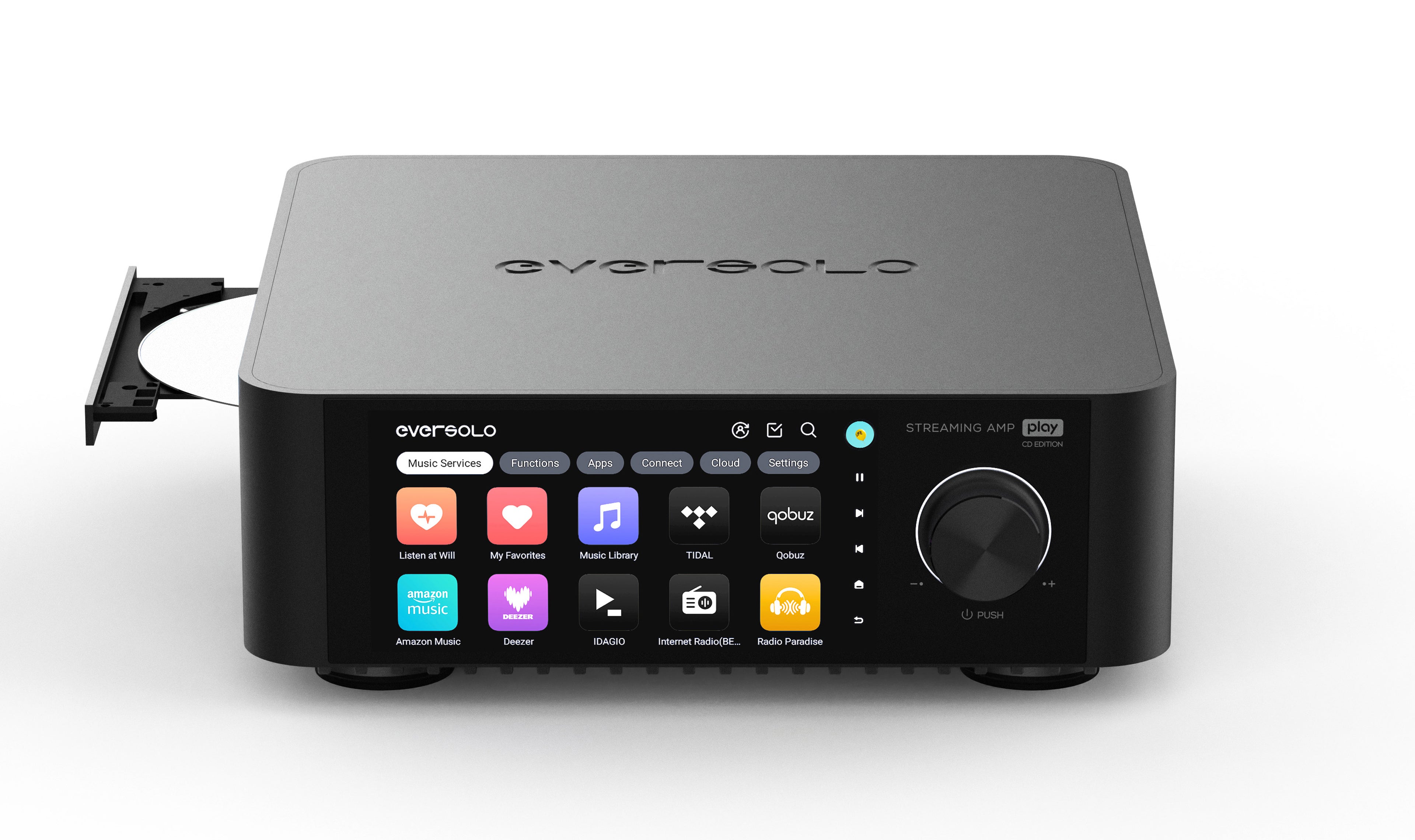 Eversolo Play Streaming Amplifier - High-Fidelity Audio Streaming Device for Home Theater & Music Enthusiasts | Perfect for Living Room, Bedroom & Office Use