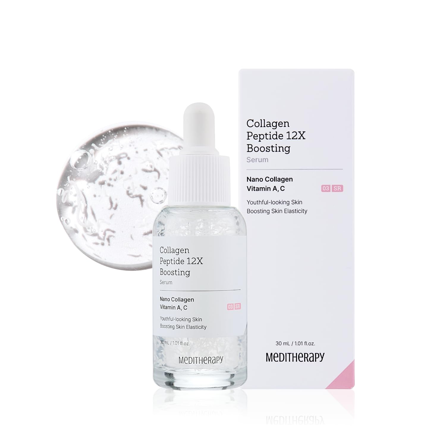 Collagen Peptide Serum for Skin Elasticity & Wrinkles - Korean Skincare 1oz - Perfect for Anti-Aging Routine