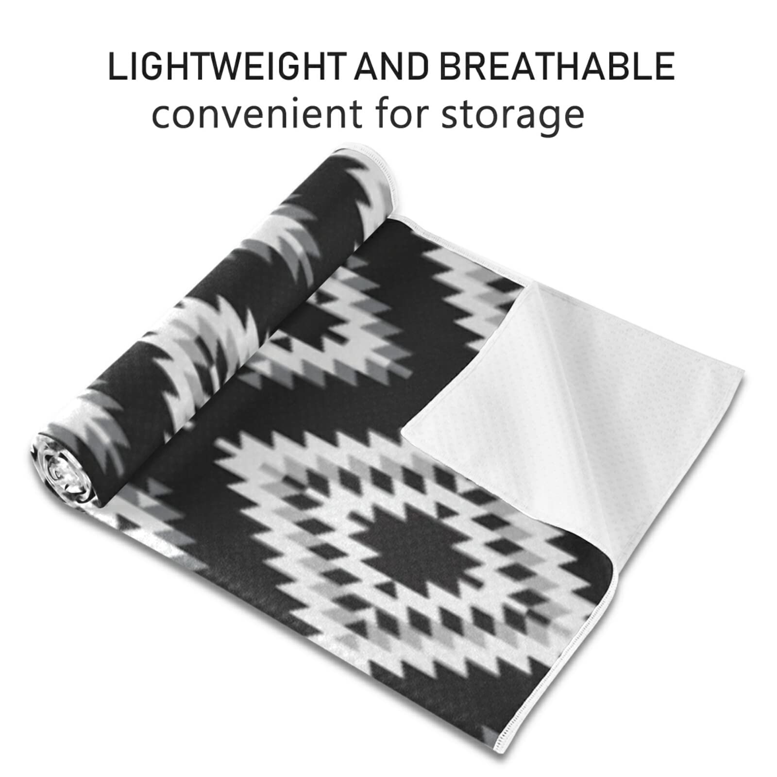 Non-Slip Yoga Mat Towel - Super Absorbent & Durable Workout Towel for Pilates, Hot Yoga & Fitness - Includes Carry Bag - Perfect for Gym, Home Exercise & Studio Classes