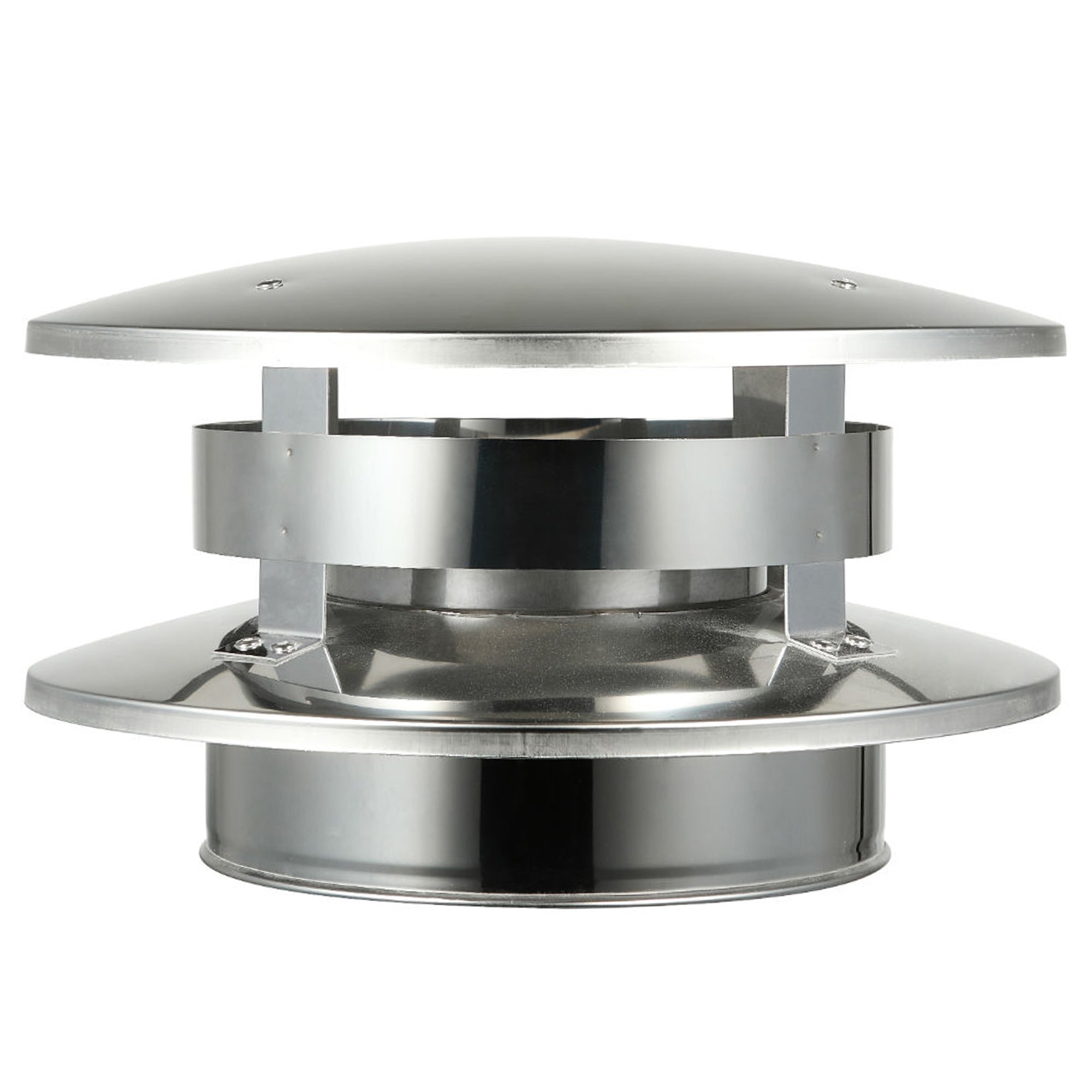 AllFuelHST Flat Top Chimney Cap - 6 Inch Inner Diameter for Stove Pipe | Weatherproof & Spark Arrestor | Perfect for Wood Stove, Fireplace & Outdoor Chimney Protection