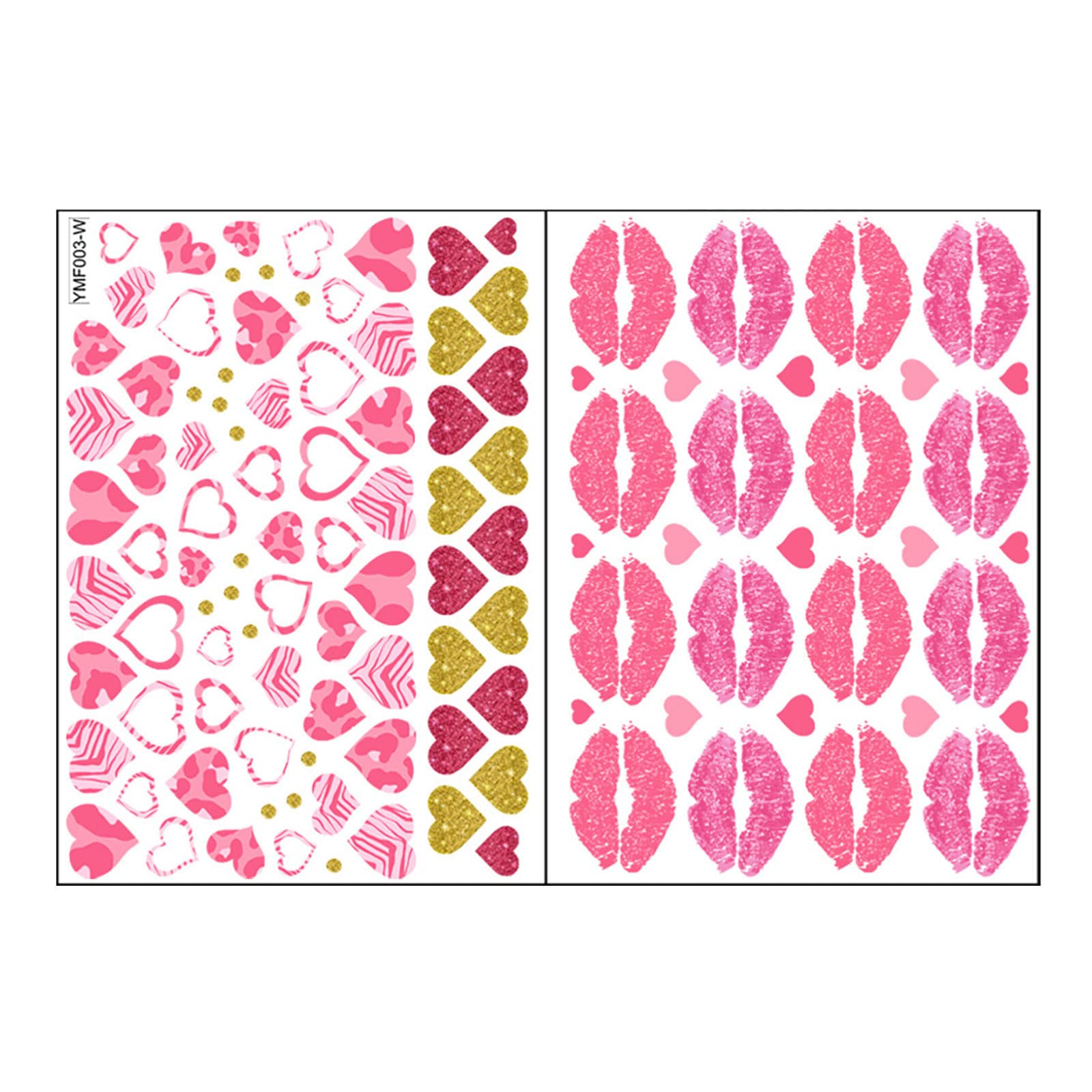 Self-Adhesive Lip & Leopard Print Wall Stickers - Valentine's Day Love Decals for Bedroom, Living Room & Window Decor - Creative Princess Room Decorations (One Size, Red) - Perfect for Valentine's Gifts, Girls' Room Makeover & DIY Home Decor