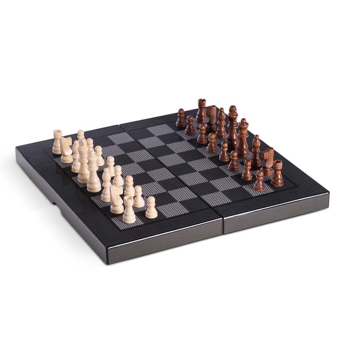 Premium Wooden Backgammon and Chess Set - 2 in 1 Classic Board Games for Adults & Family - Perfect for Game Nights, Travel, and Home Decor