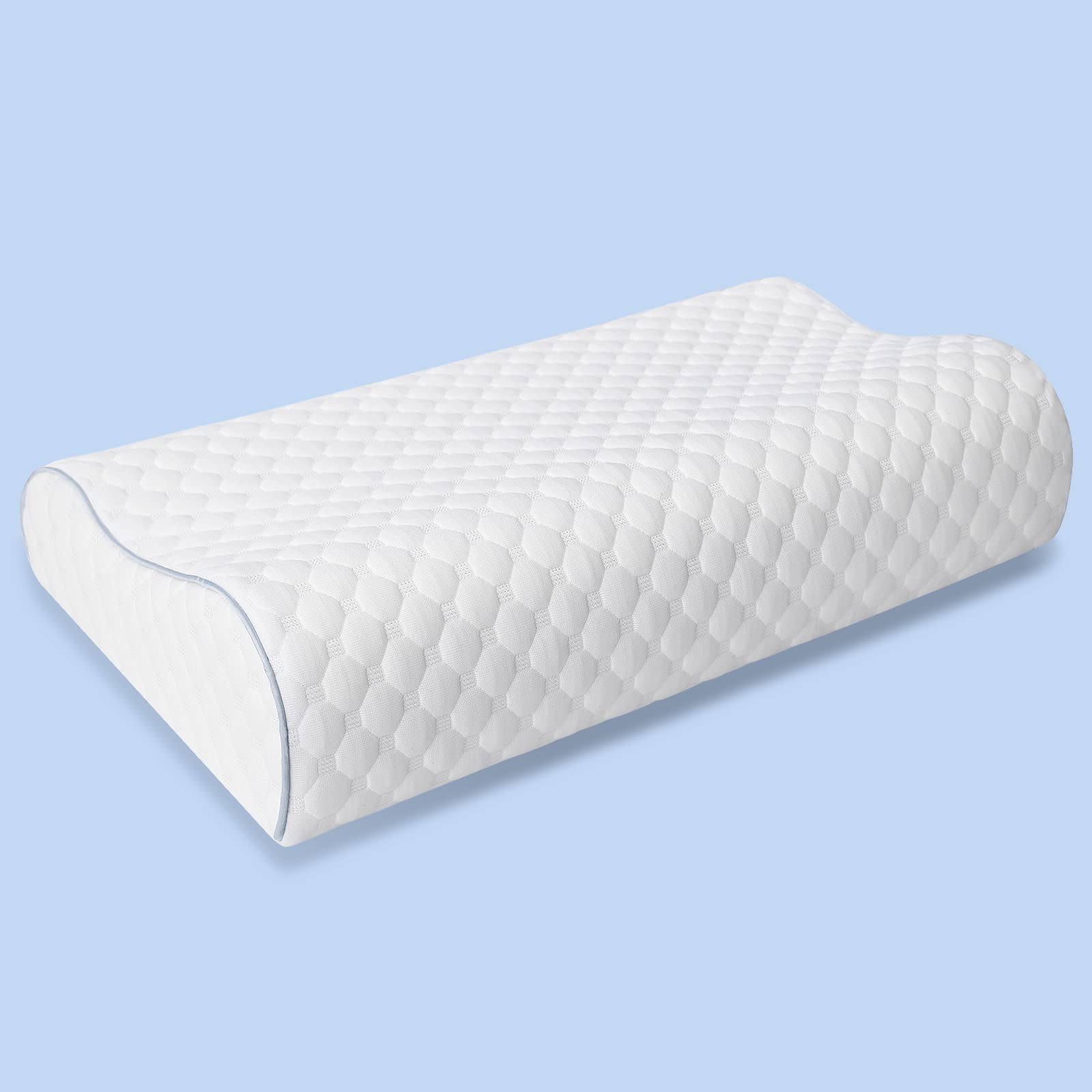 Orthopedic Pillow for Neck & Shoulder Pain - Memory Foam for Side Sleepers & Snoring Relief
