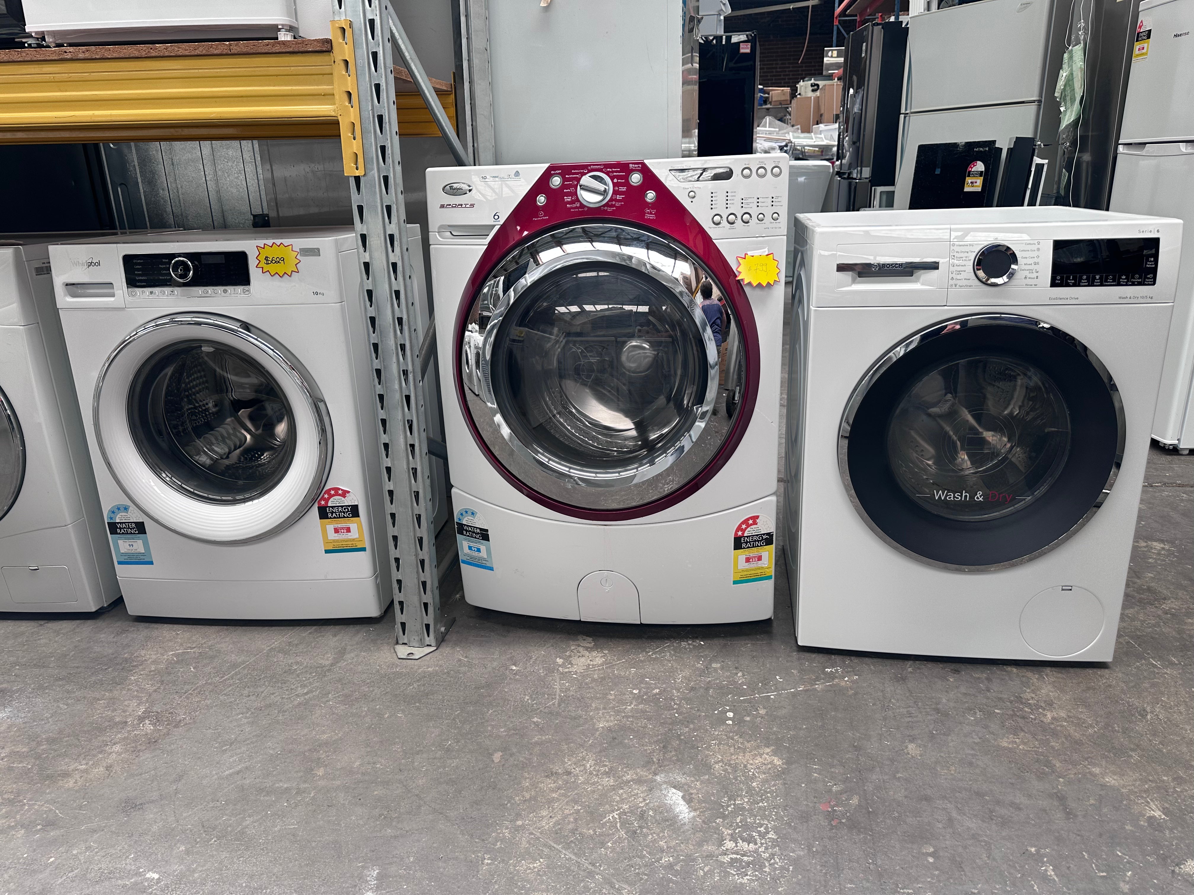 Whirlpool 10kg Front Load Washing Machine | Energy Efficient | German Made | Refurbished | Large Capacity | Perfect for Apartments & Small Laundry Rooms