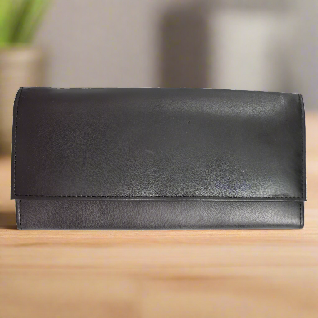 BOL Women's RFID Blocking Leather Wallet - Slim Trifold Design for Credit Cards & Cash - Perfect for Travel, Shopping & Everyday Use