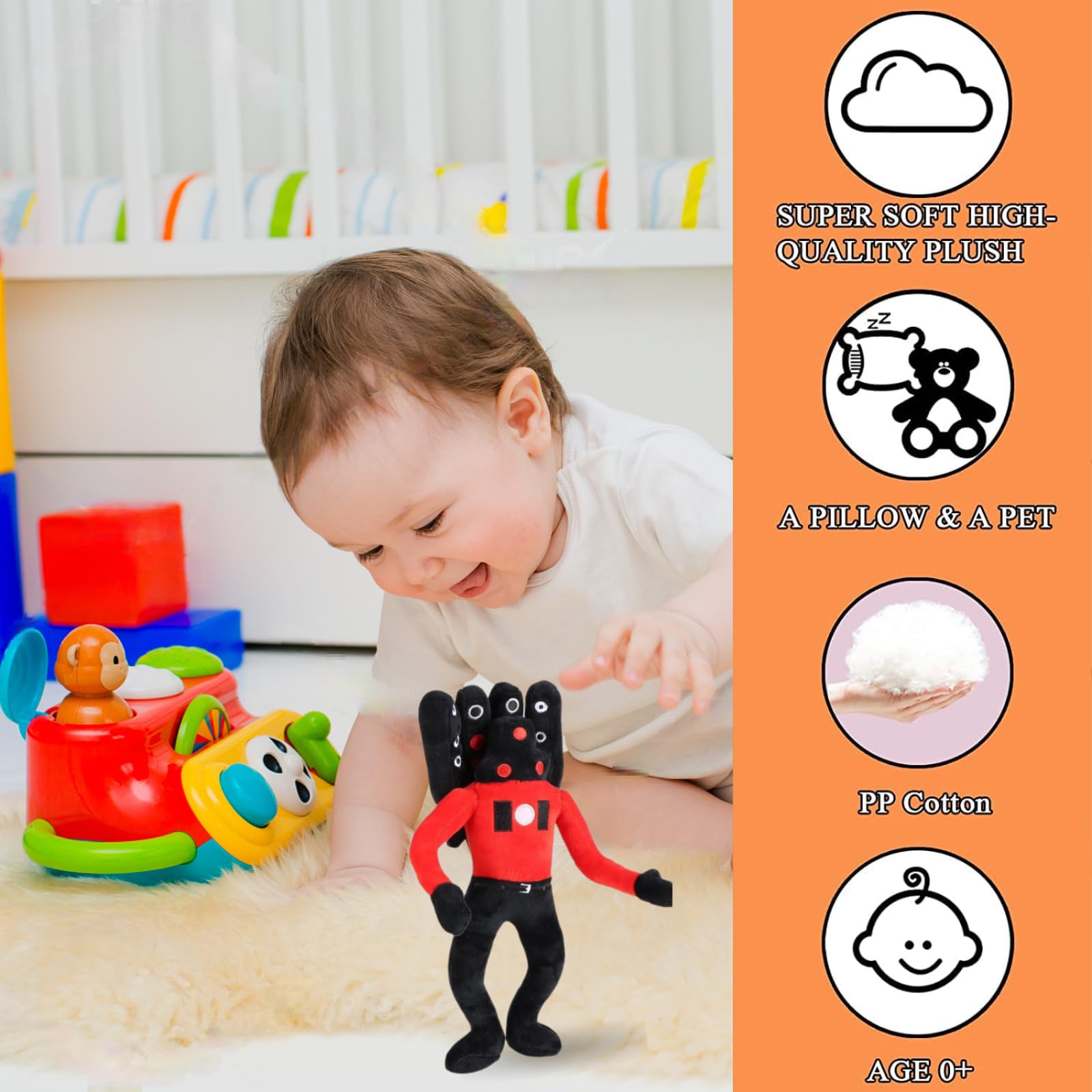 Benolls Skibidi Toilet Plush Titan Speakerman - Soft Game Character Plush Toy for Kids & Adults | Perfect Birthday Gift, Holiday Present for Fans | Great for Bedroom Decor, Gaming Room Collectibles & Cosplay Accessories