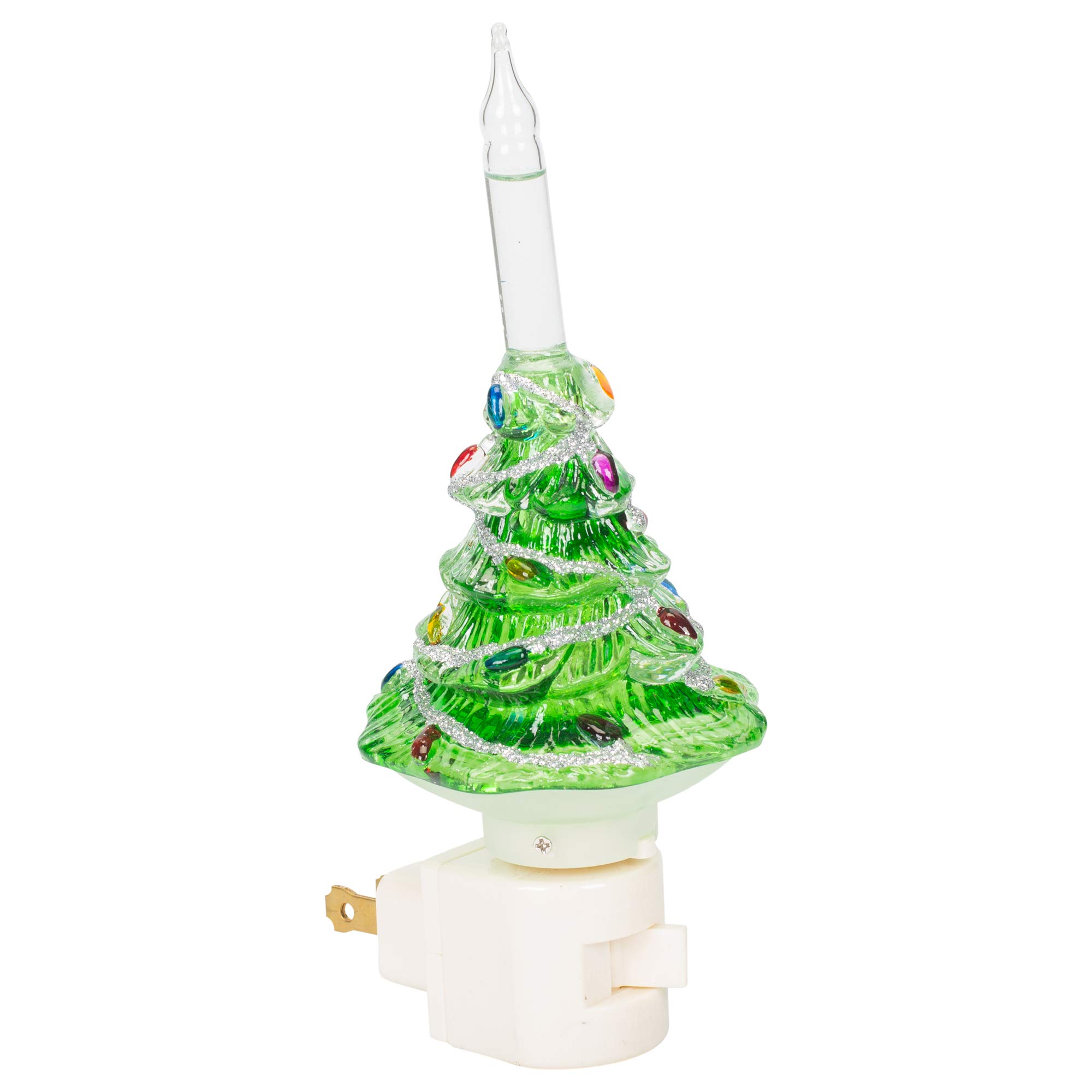 7 Inch Christmas Tree Bubble Night Light with C5 Bulb - Decorative Holiday LED Lamp for Bedroom, Living Room, and Party Decor