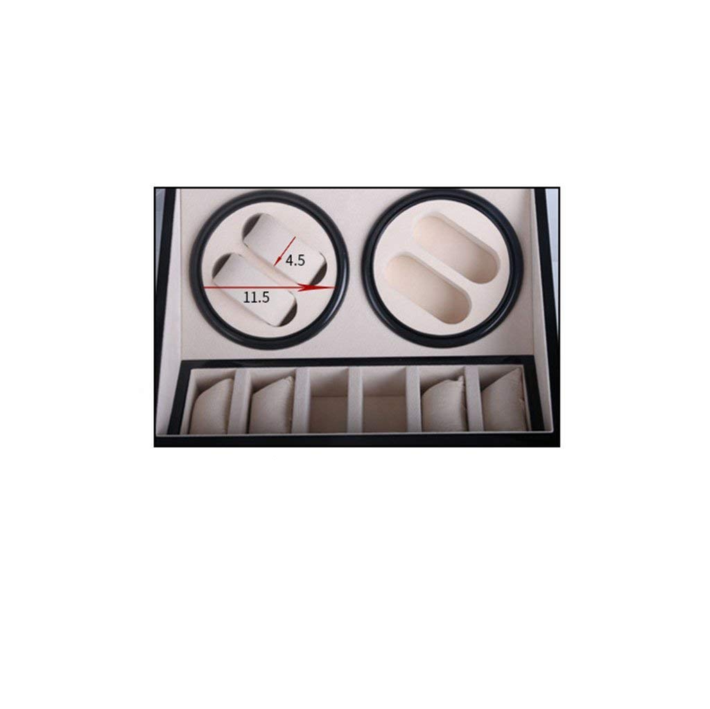 Premium 4+6 Watch Winder Box - Automatic Double Head Electric Watch Winder with Piano Paint Finish | Perfect for Rolex, Omega & Luxury Watch Storage | Ideal Gift for Watch Collectors & Office/Home Display