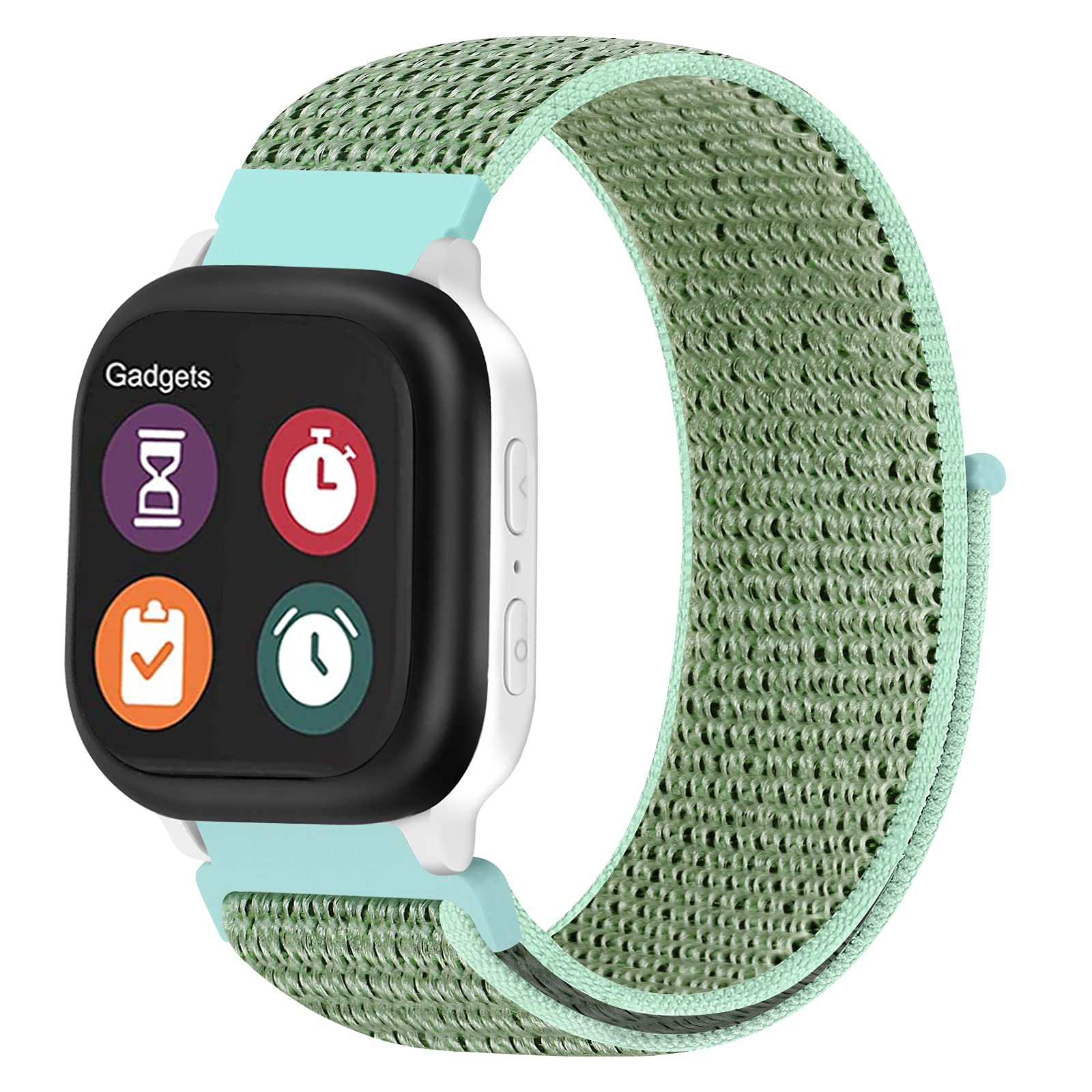 MHunter Kids Nylon Watch Band - 20mm Soft Breathable Sport Hook Loop Strap for Gizmo Watch 3 2 1 / Gabb Watch 3 2 1 / SyncUP Watch - Durable Replacement Smartwatch Bands for Boys & Girls - Perfect for School, Sports & Outdoor Activities