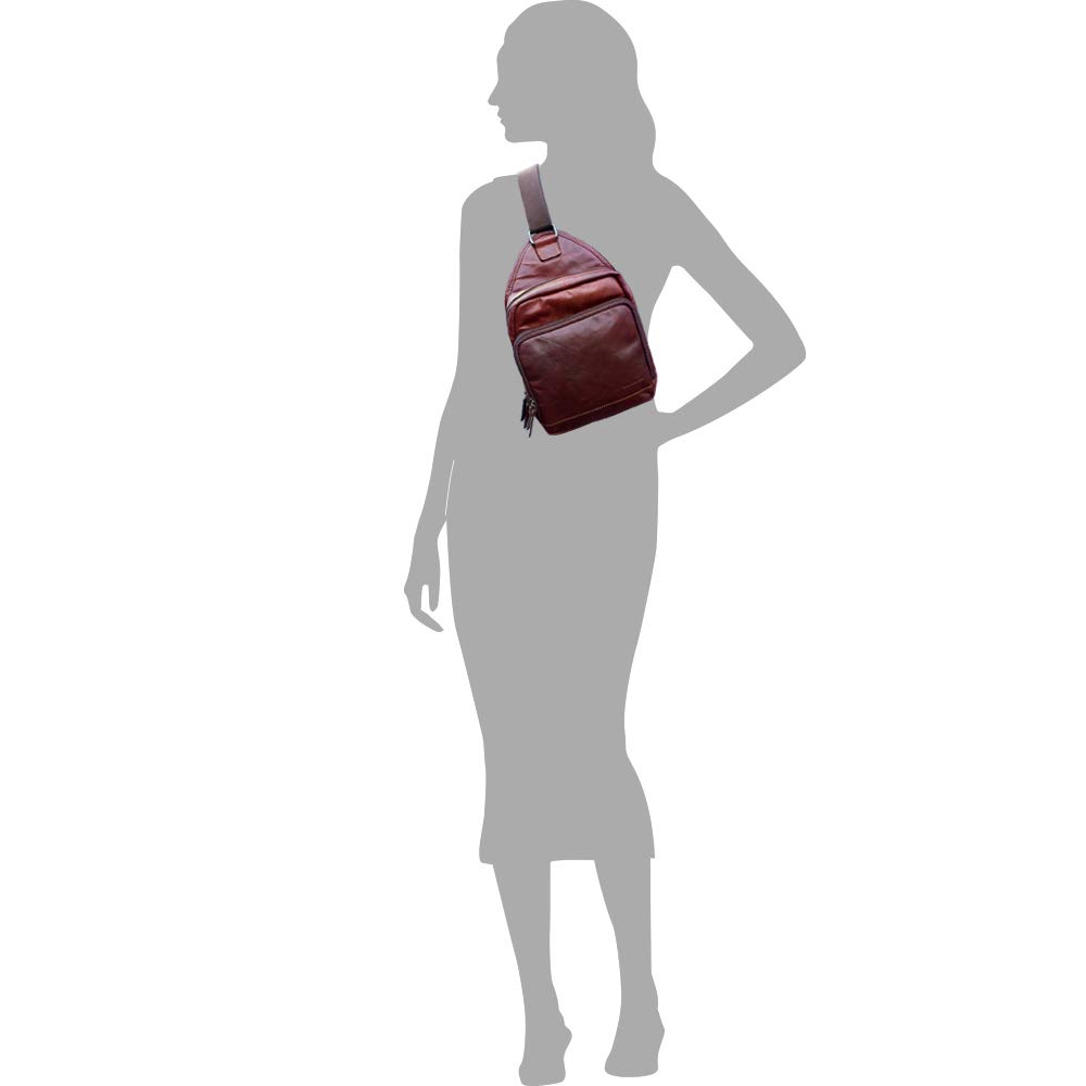 Voyager Sling Bag #7582 (Brown) - Crossbody Chest Shoulder Bag for Men & Women - Perfect for Travel, Hiking, Cycling & Everyday Use