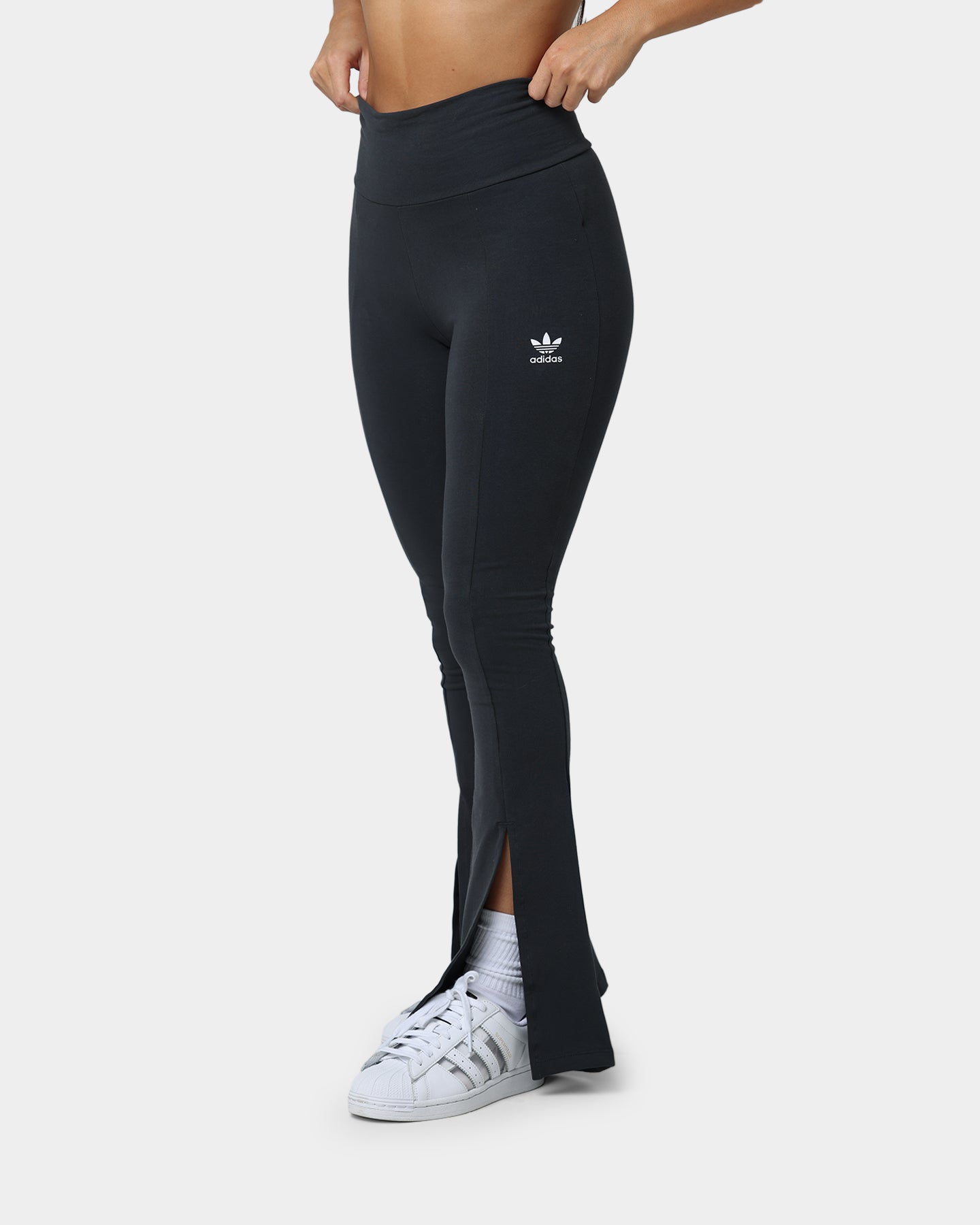 Adidas Women's Running Tights - Carbon Black High-Waisted Workout Leggings for Yoga, Gym & Activewear