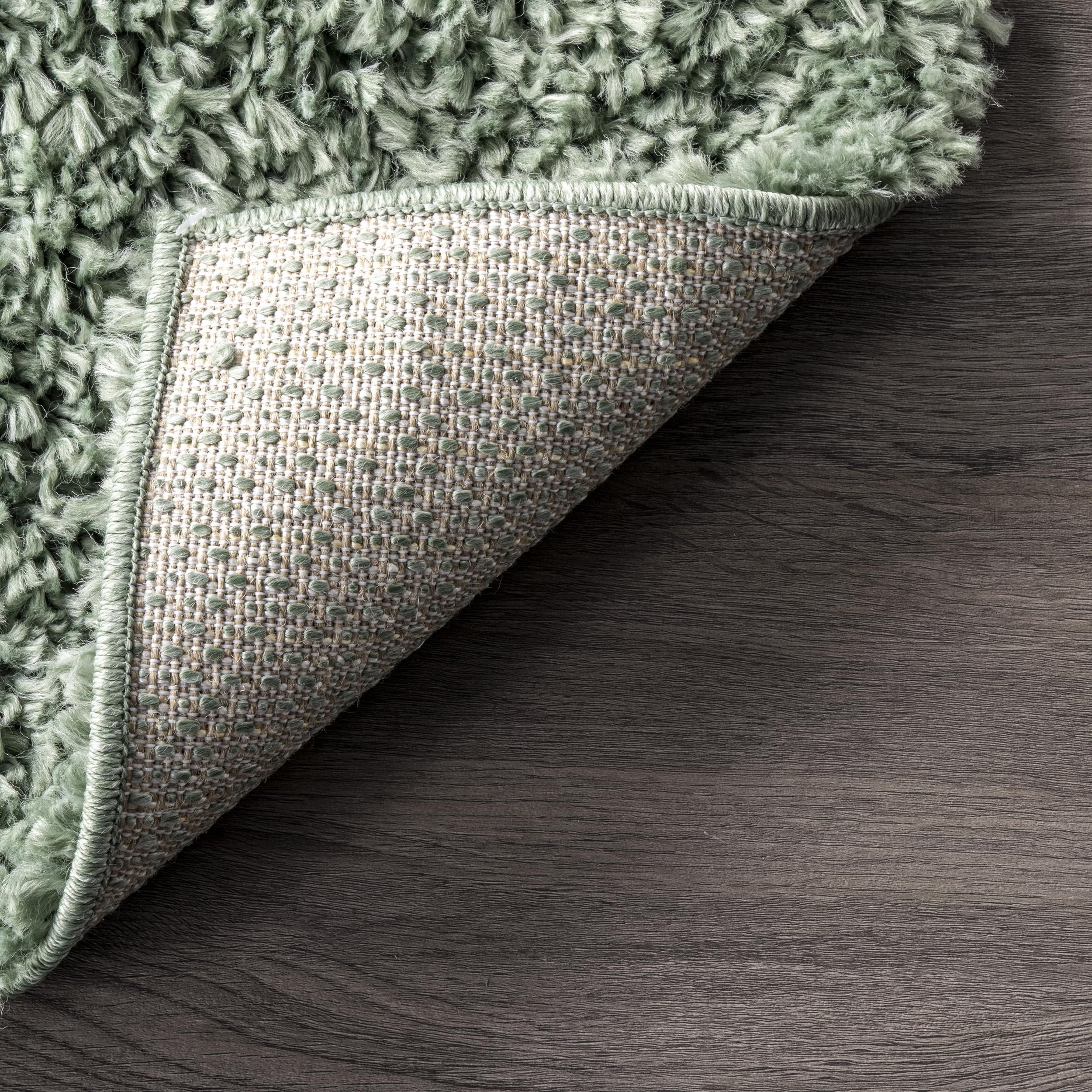 nuLOOM Kara Solid Shag Area Rug 9x12 Feet - Soft Plush Green Shaggy Rug for Living Room, Bedroom, Dining Room & Nursery | Cozy Home Decor, Kids Play Area & Pet-Friendly Floor Mat