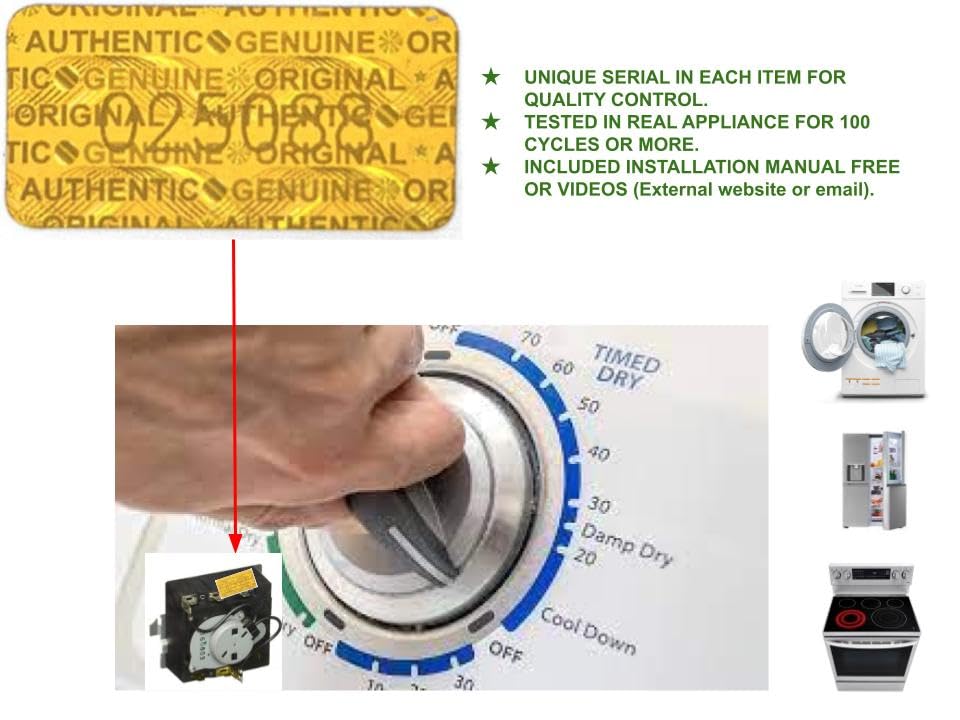 AP2619506 Dryer Timer Replacement - Compatible with PS267977, Global Solutions - Perfect for Home Laundry Appliances & Repair Kits