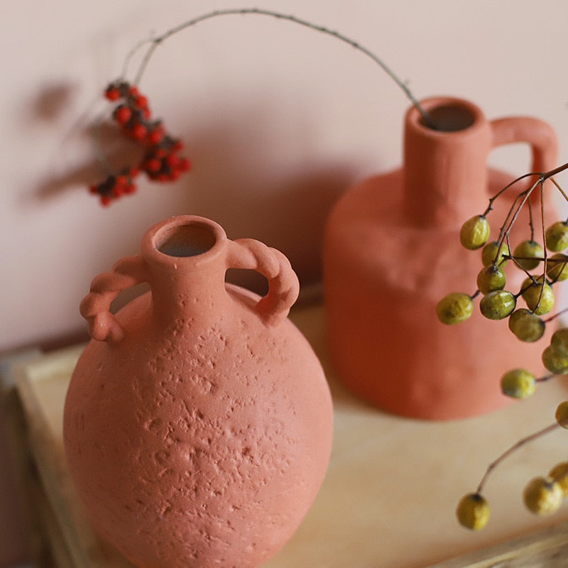 Attaya Textured Ceramic Vase - Handmade Modern Home Decor for Living Room, Bedroom & Office - Perfect for Flowers, Plants & Decorative Centerpieces