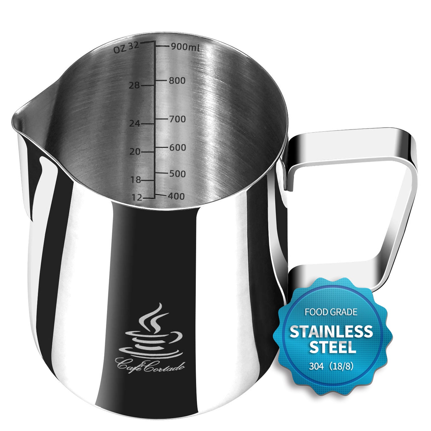 Premium Stainless Steel Milk Frothing Pitcher for Espresso & Latte Art - Barista-Grade 12oz/16oz with Measurement Markings - Perfect for Home Coffee Makers & Professional Cafes