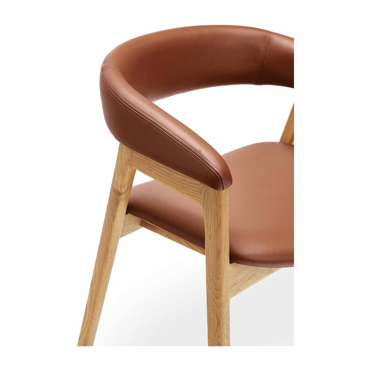 Concorde Leather Dining Arm Chair - Premium Genuine Leather Upholstered Dining Room Chair for Kitchen, Dining Table, and Home Decor - Comfortable & Stylish Seating for Family Meals and Entertaining Guests