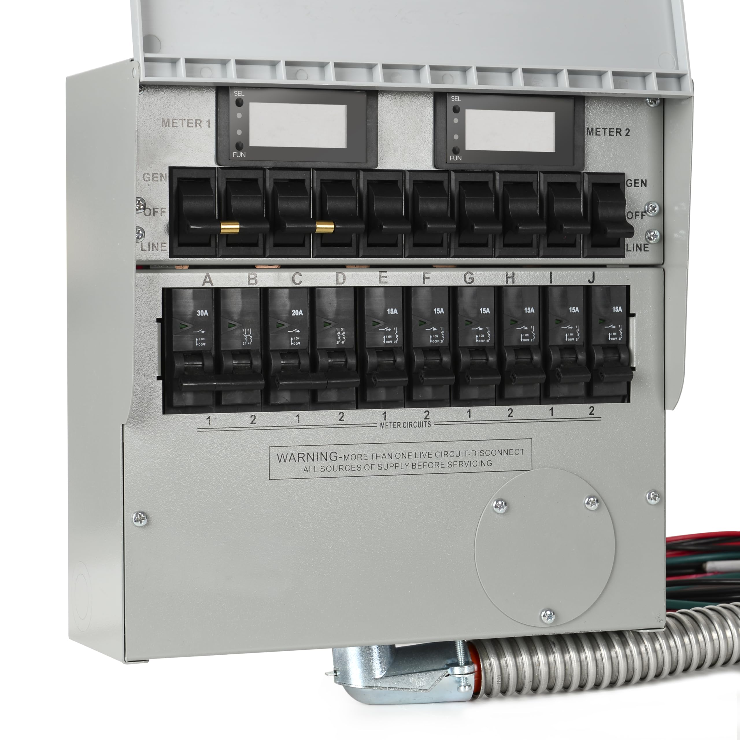 50A Pro/Tran2 10-Circuit Manual Transfer Switch for Generator - Heavy Duty Power Transfer Solution for Home & RV Backup Power (2025 Model) - Perfect for Emergency Power Outages & Off-Grid Living