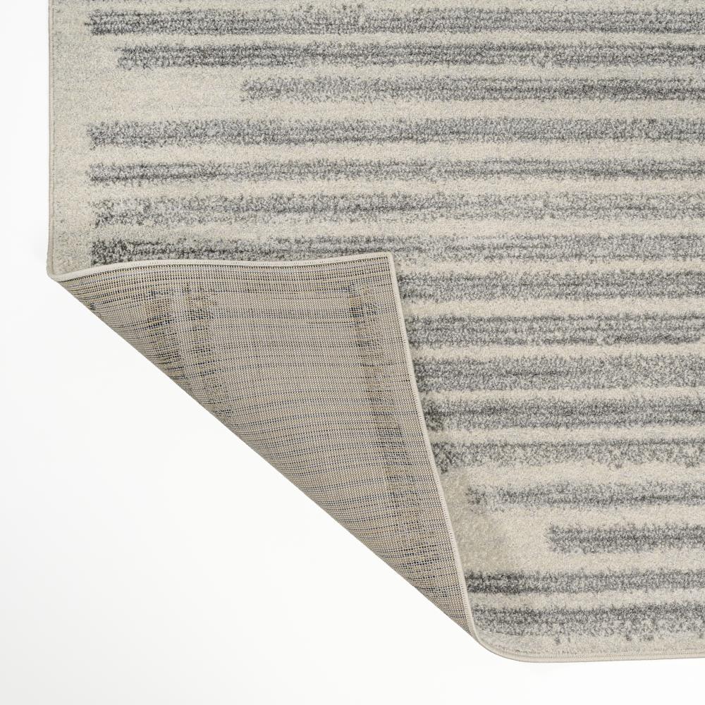 Khalil Modern Berber Stripe Area Rug - Soft Moroccan Style Non-Slip Living Room Carpet for Home Decor, Bedroom & Office