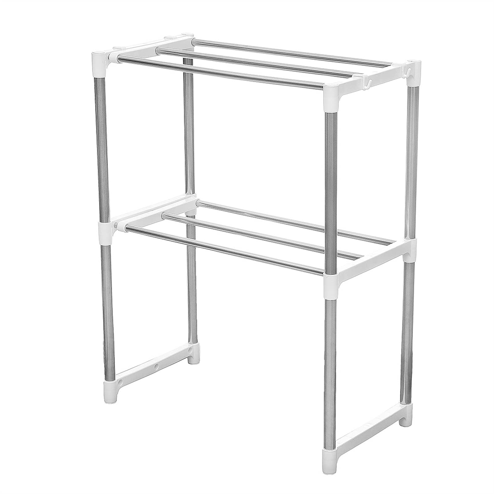Adjustable Steel Microwave Oven Shelf - Detachable Kitchen Island Storage Rack for Home & Bathroom | Space-Saving Organizer for Kitchen Tableware & Utensils | Perfect for Small Apartments & Compact Kitchens