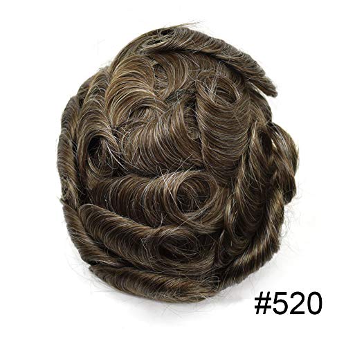 #520 5# MEDIUM LIGHT BROWN WITH 20% SYNTHETIC GREY-100% medium light to medium density