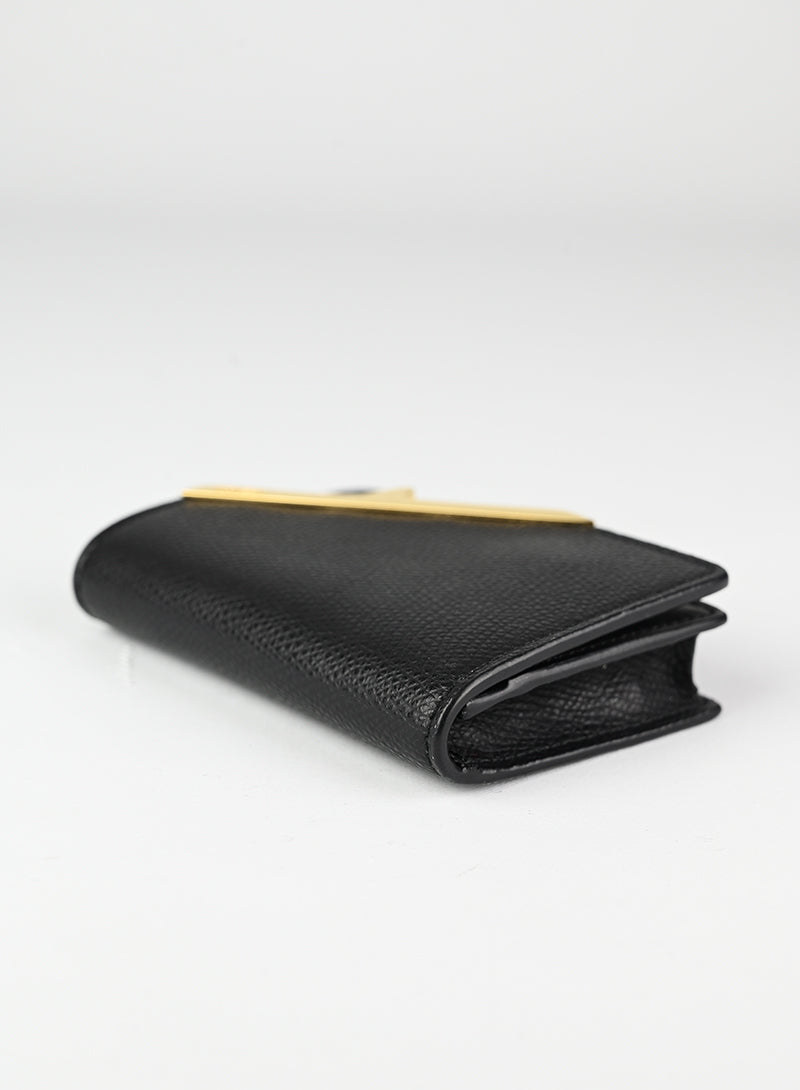 Fendi Leather Card Holder in Black - Stylish & Compact Wallet for Credit Cards, ID & Cash - Perfect for Everyday Use & Travel