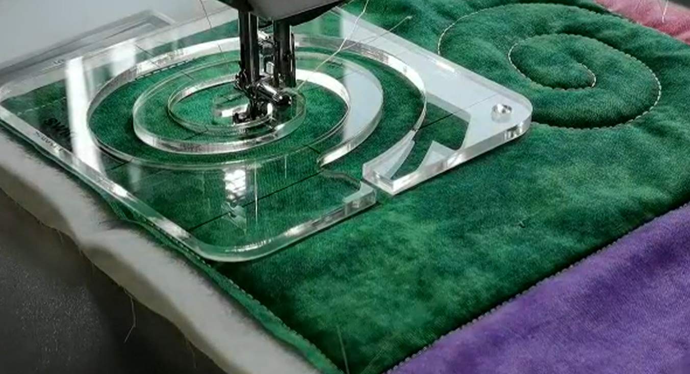 Free Motion Quilting Template Rulers Set Series 5 - Swirl Design for Domestic Sewing Machines with Quilting Frame | Perfect for DIY Quilting, Patchwork & Craft Projects