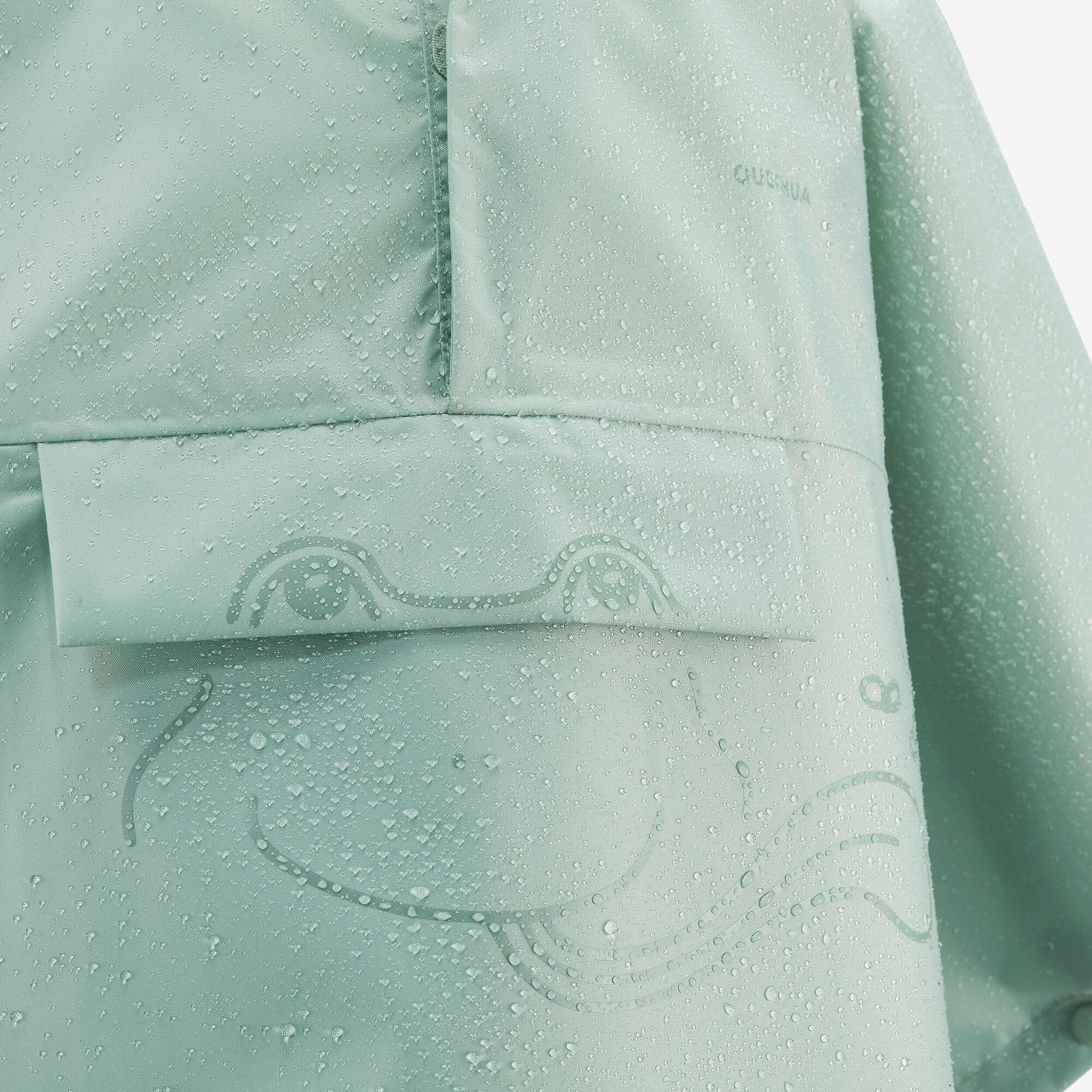 Quechua MH100 Kids Rain Poncho Waterproof Lightweight for Boys & Girls Ages 2-6 - Perfect for Outdoor Play, Hiking & Rainy Day Adventures