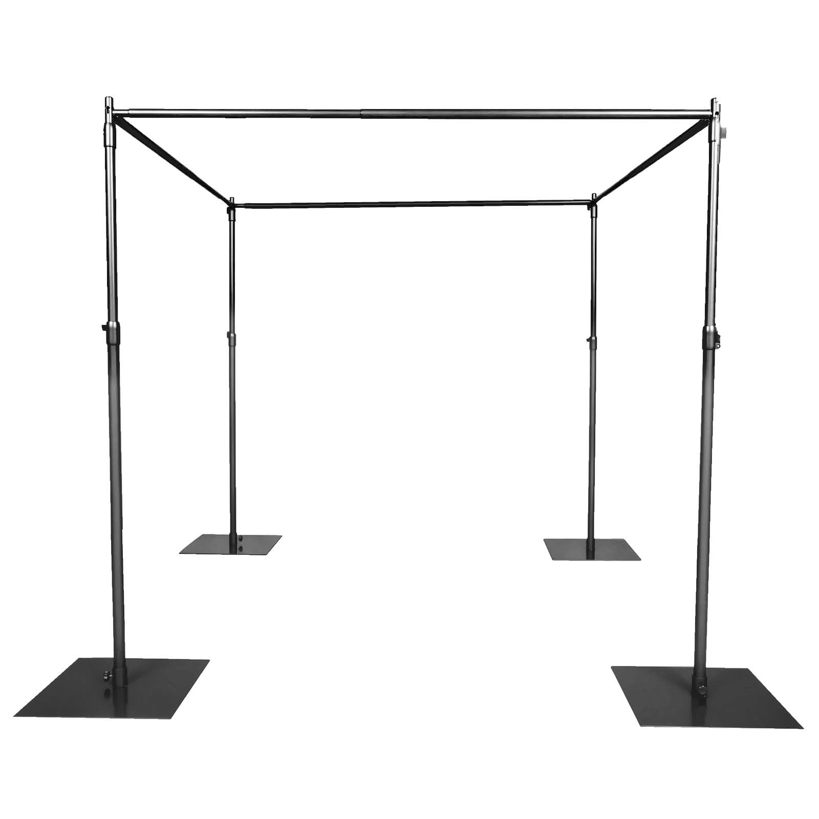10 ft Adjustable 4-Post Canopy Chuppah Mandap Hardware Kit - Outdoor Wedding Arch, Photo Booth Backdrop, Garden Party Decor for Ceremonies & Events