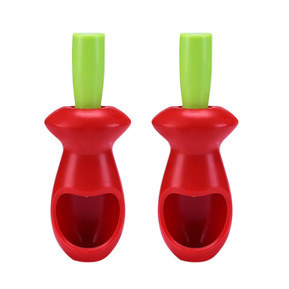 Hemoton 2-Pack Cherry Pitter and Fruit Core Remover - Handheld Stainless Steel Cherry Pitter Tool for Cherries, Olives, Grapes & Dates - Perfect for Baking, Jam Making and Fruit Salad Prep