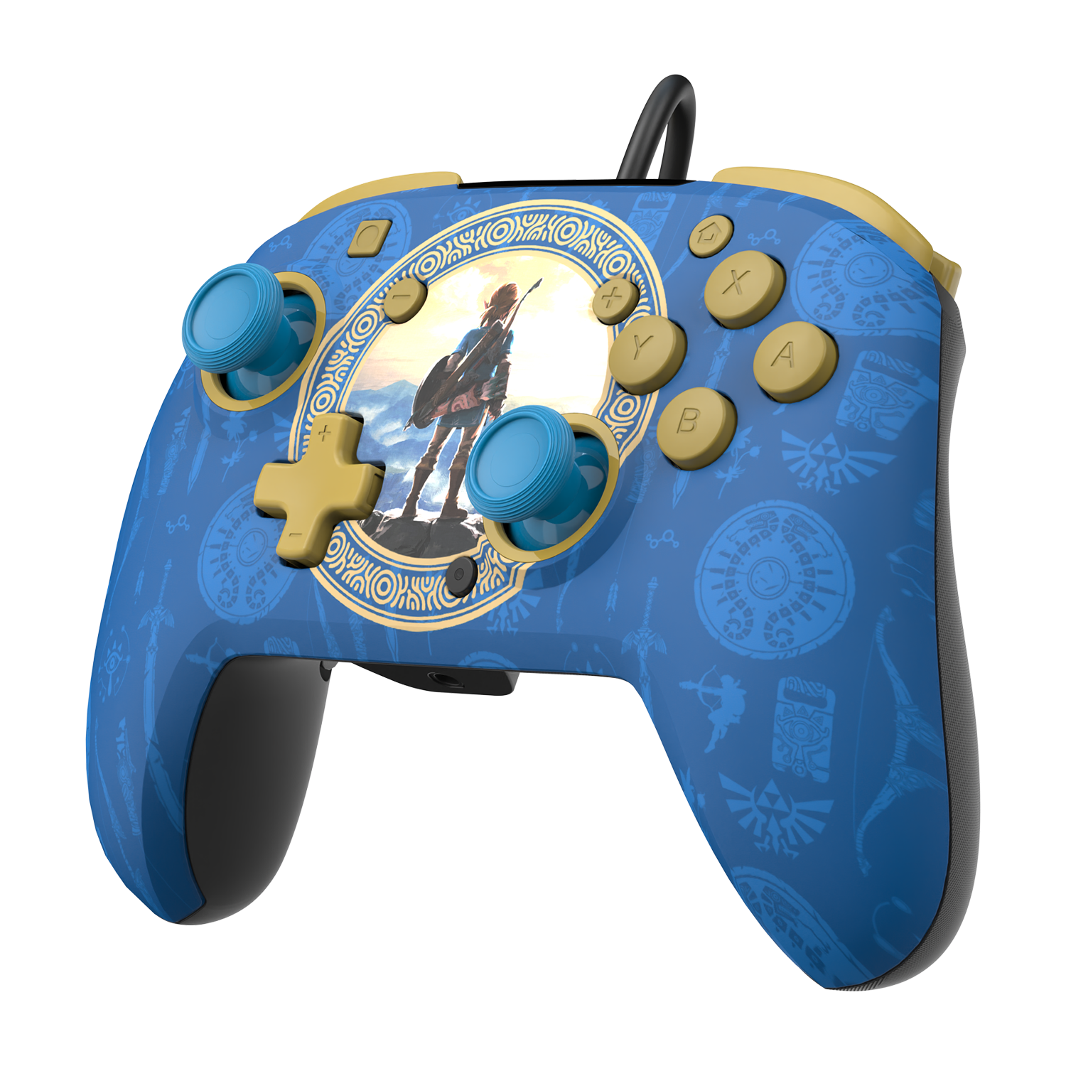 Nintendo Switch Hyrule Blue REMATCH Controller - Wireless Pro Gamepad for Nintendo Switch & OLED - Ergonomic Design for Long Gaming Sessions - Perfect for Zelda Fans & Multiplayer Gaming