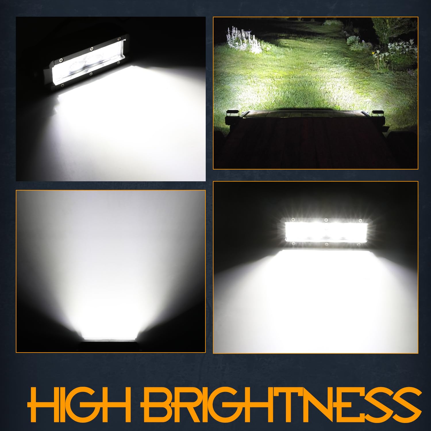 Nirider 2PCS 72W 5 Inch Slim LED Pods - Dual Row LED Light Bars with Spot Flood Combo for Off-Road Driving | Waterproof Work Lights for Trucks, Cars, SUVs, ATVs & UTVs | Perfect for Night Off-Roading, Camping & Emergency Lighting
