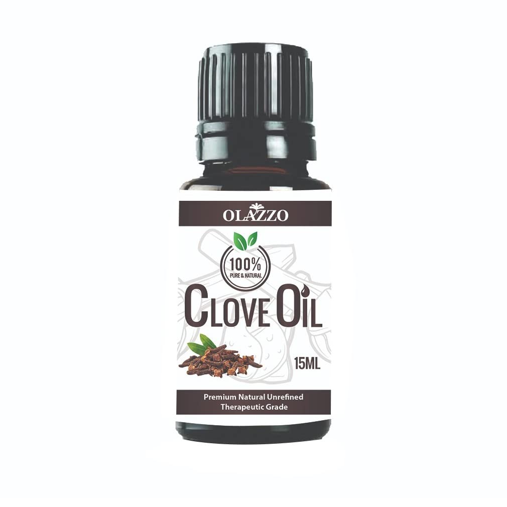 100% Pure & Natural Therapeutic Grade Clove Bud Essential Oil - Organic, Unperfumed for Teeth Pain Relief, Hair & Skin Care (15ml) - Perfect for Aromatherapy, DIY Beauty & Home Remedies
