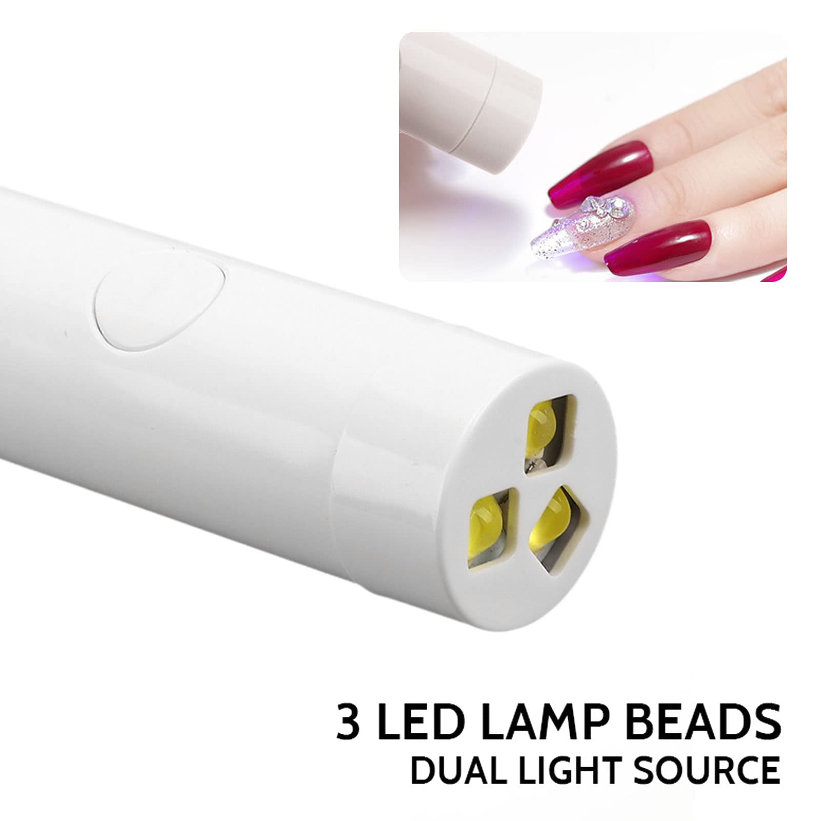 Sonew Mini LED Nail Lamp for Gel Nails - Portable 3 LED Nail Dryer Machine for Gel Polish & Nail Art | Fast Curing for Home & Salon Use | Perfect for DIY Manicures & Professional Nail Services