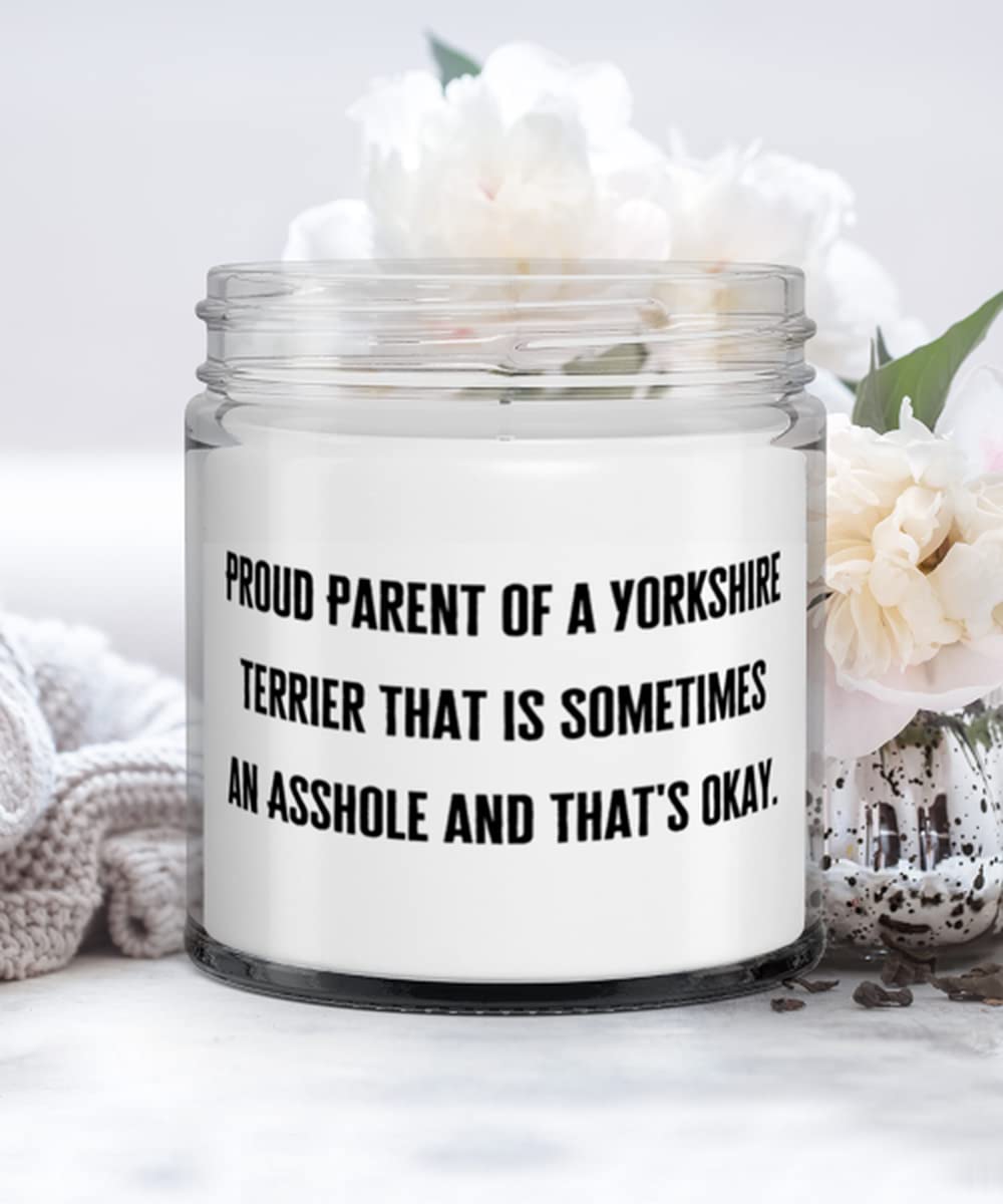 Yorkshire Terrier Dog Gifts - Funny Candle for Yorkie Owners & Dog Lovers - Perfect for Birthdays, Christmas & Pet Lover Home Decor