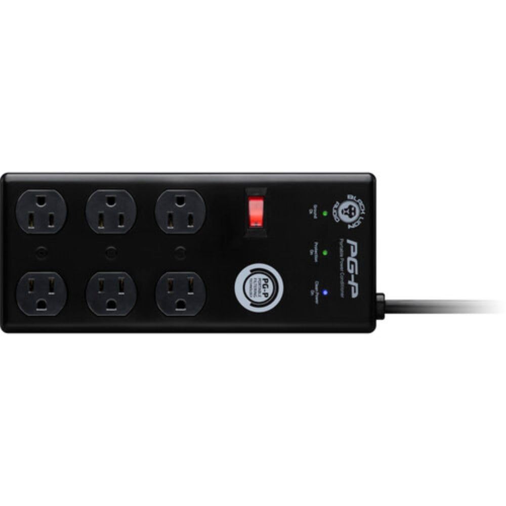 Black Lion Audio PG-P Portable Power Conditioner with 6 Outlets & 9' Cable - Perfect for Home Studios, Live Performances & Professional Audio Setups